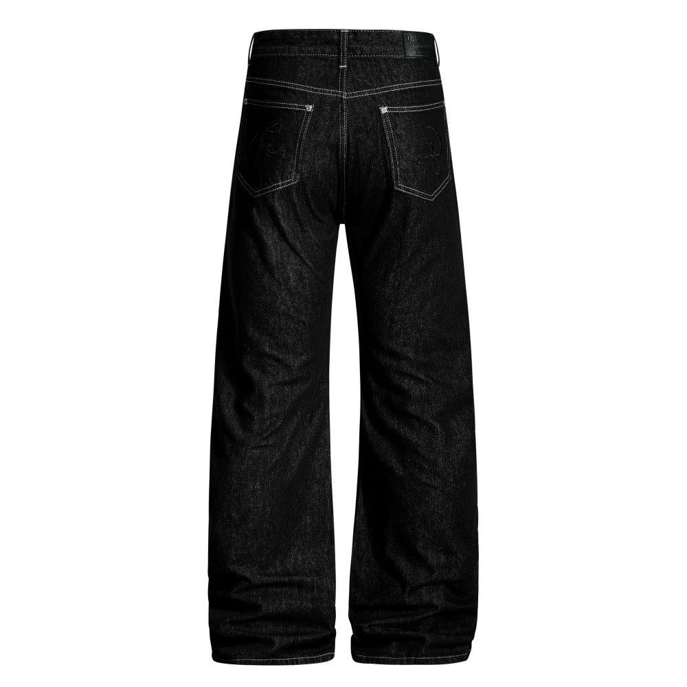 Jean Men's hippie casual distressed loose straight retro jeans Size US 32 / EU 48 - 2 Thumbnail