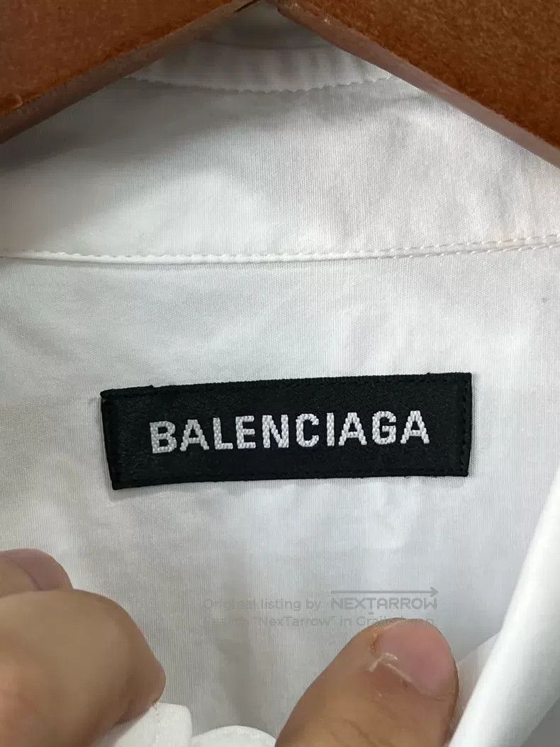 Balenciaga Balenciaga Back Grey Logo White Shirt Size XS / US 0-2 / IT 36-38 - 9 Thumbnail