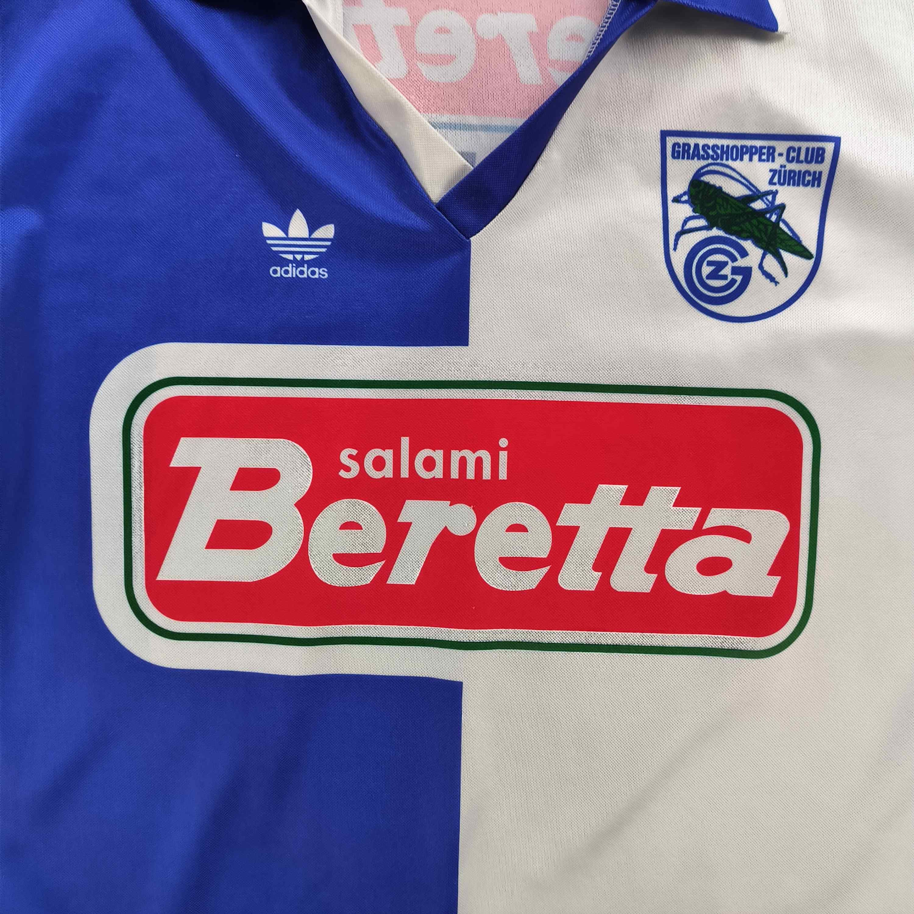 Adidas Grasshoppers Zürich 1995-96 Adidas home football jersey sz M Size US M / EU 48-50 / 2 - 3 Thumbnail