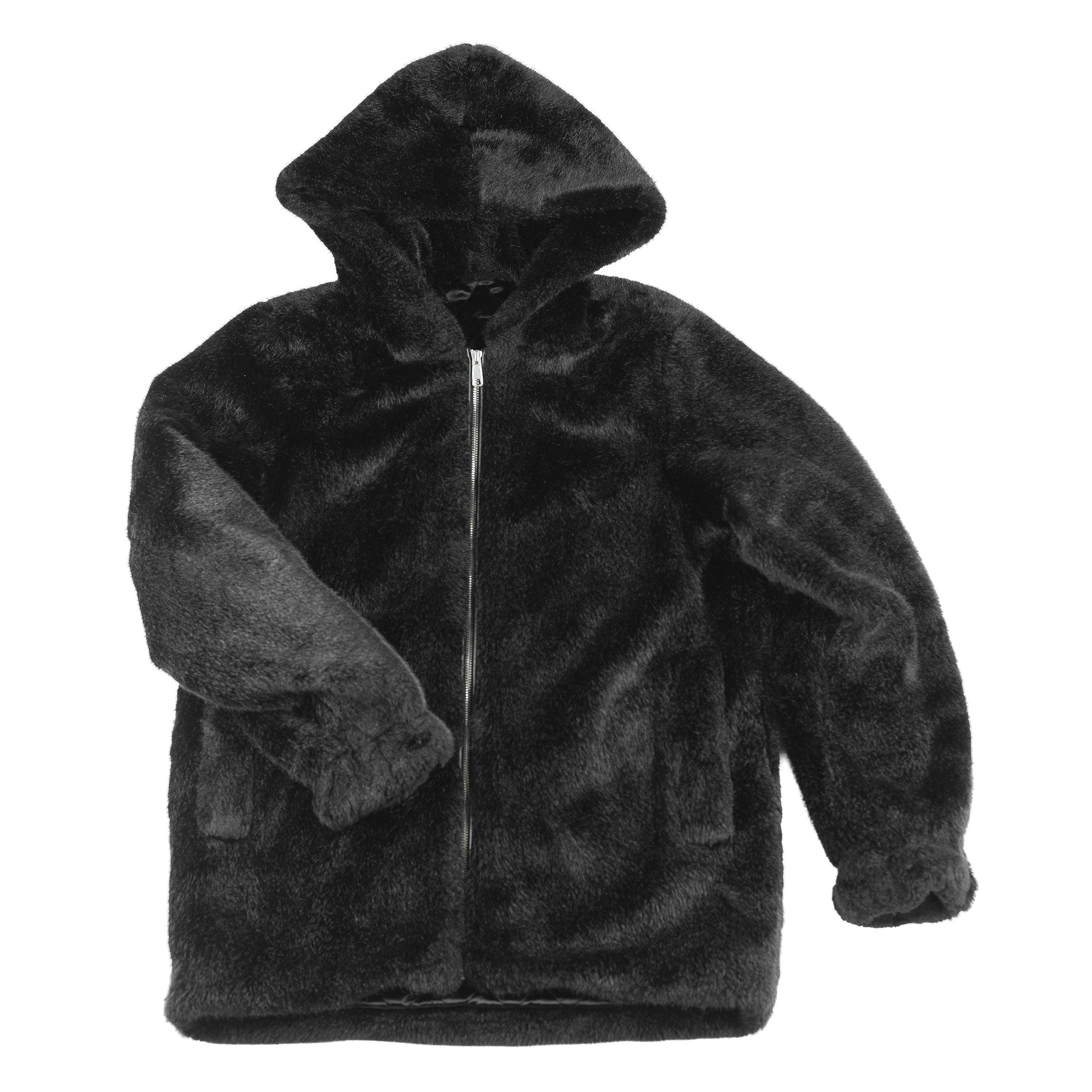 Helmut Lang Helmut Lang Oversized Black Faux Mink Bomber Jacket Size M / US 6-8 / IT 42-44 - 2 Thumbnail