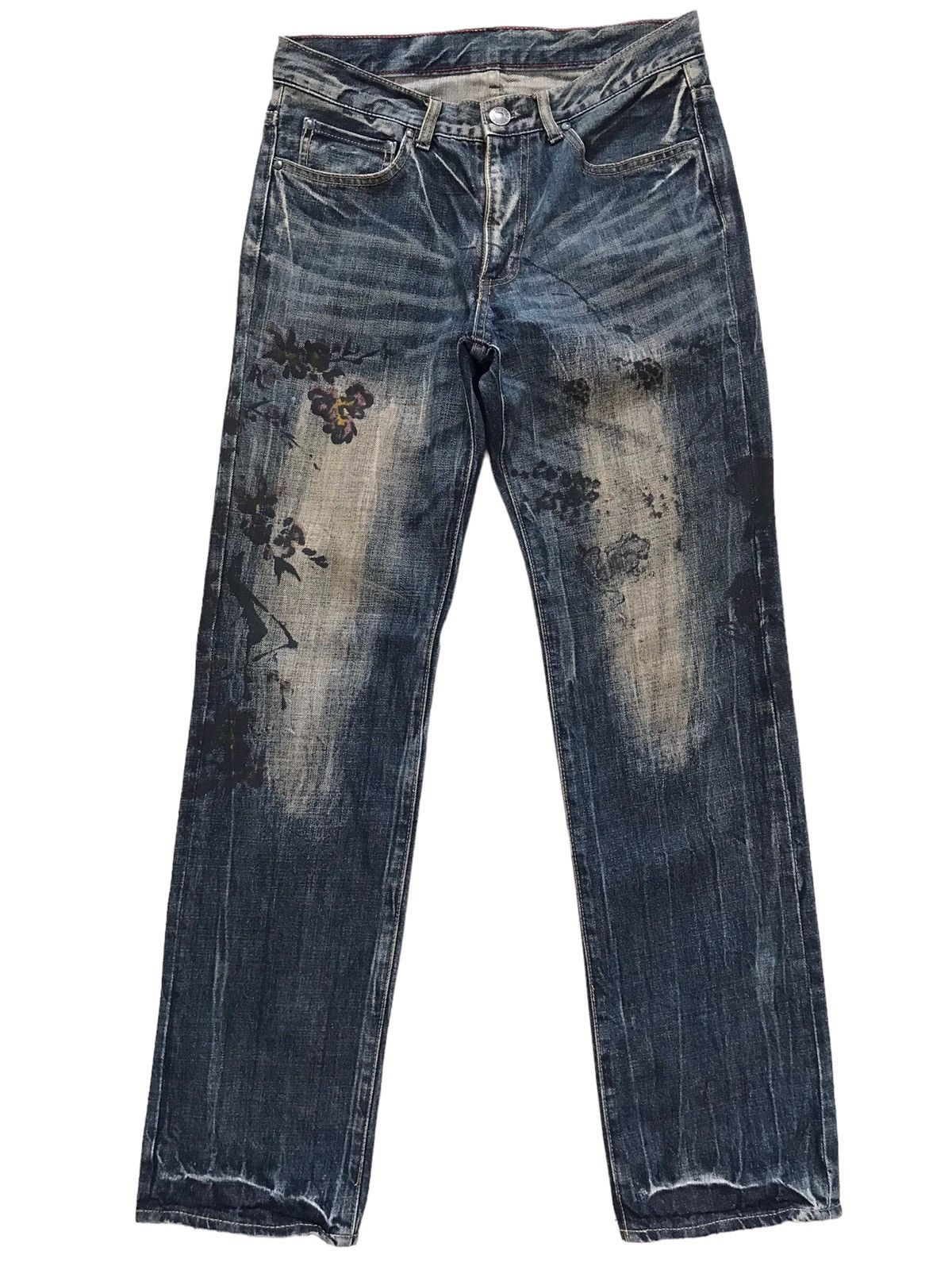 Takeo Kikuchi Takeo Kikuchi Yakuza Yanki Painted Art Denim Jeans Size US 32 / EU 48 - 1 Thumbnail