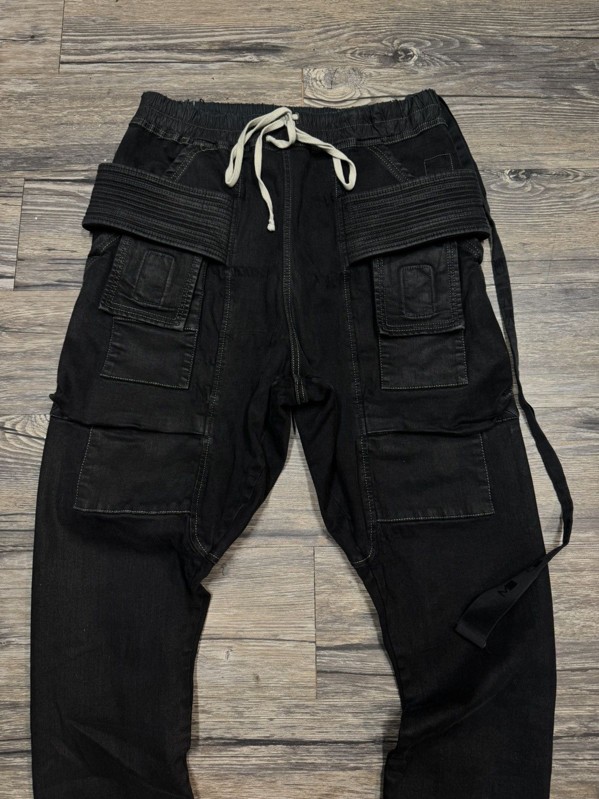 Rick Owens Drkshdw Rick Owens Waxed DRKSHDW Creatch Pants Size US 32 / EU 48 - 2 Thumbnail