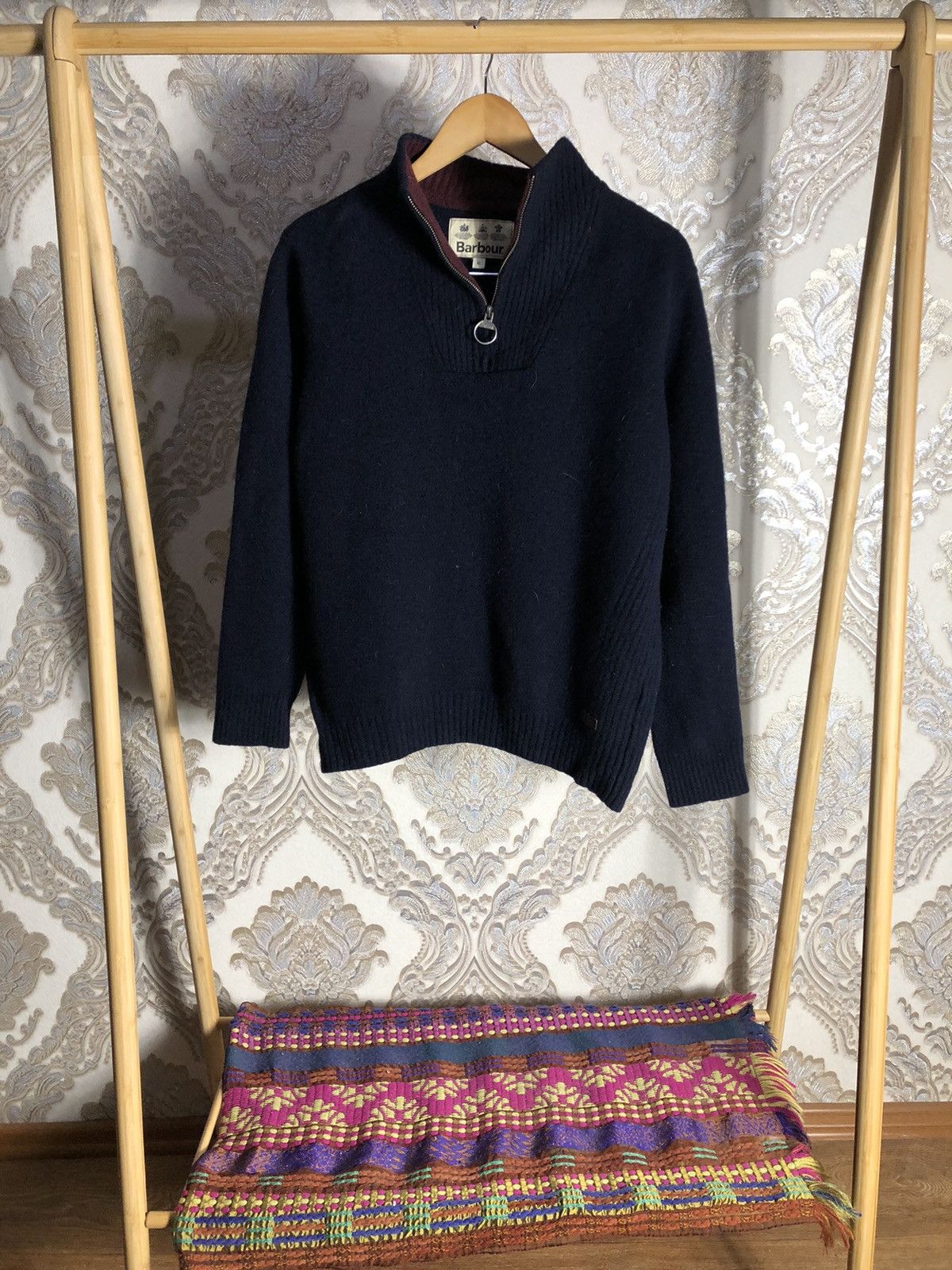 Barbour × Vintage VERY RARE BARBOUR INTERNATIONAL WOOL SWEATER ENGLAND STYLE Size US XL / EU 56 / 4 - 1 Thumbnail