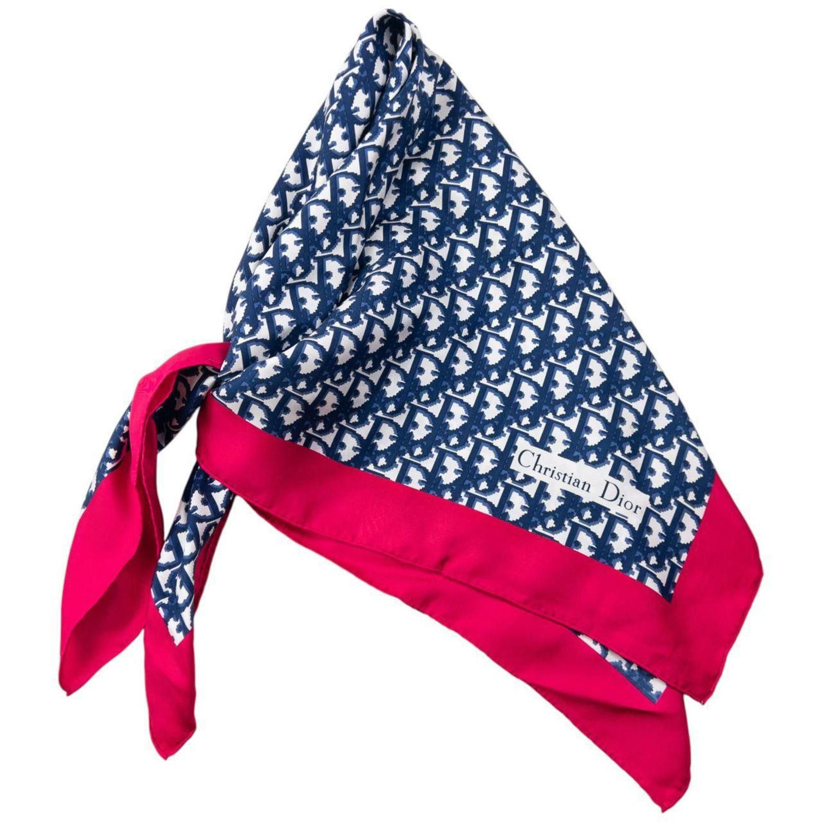 Christian Dior Monsieur Vintage 2000s Dior Monogram Pixel Silk Scarf Size ONE SIZE - 6 Thumbnail