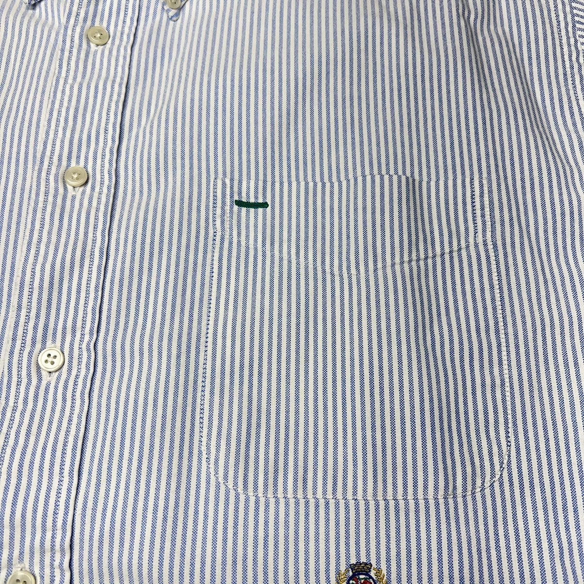 Tommy Hilfiger × Vintage VTG Tommy Hilfiger Button Down Shirt White Blue Striped Size US L / EU 52-54 / 3 - 5 Thumbnail