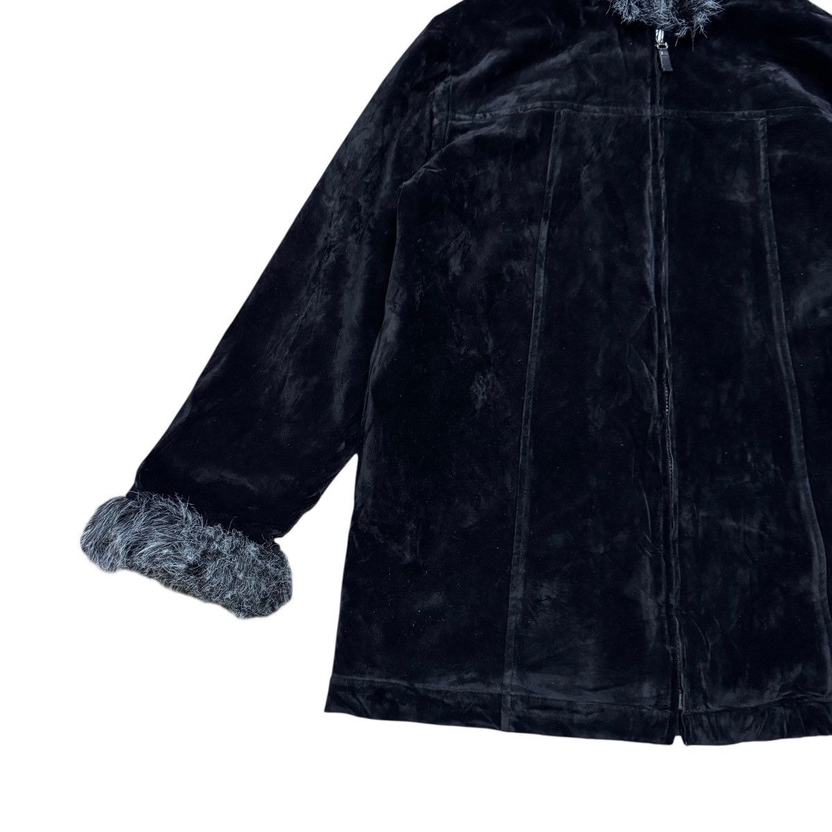 Japanese Brand Sugared Japan Black Velvet Faux Fur Hooded Jacket Size US M / EU 48-50 / 2 - 5 Thumbnail