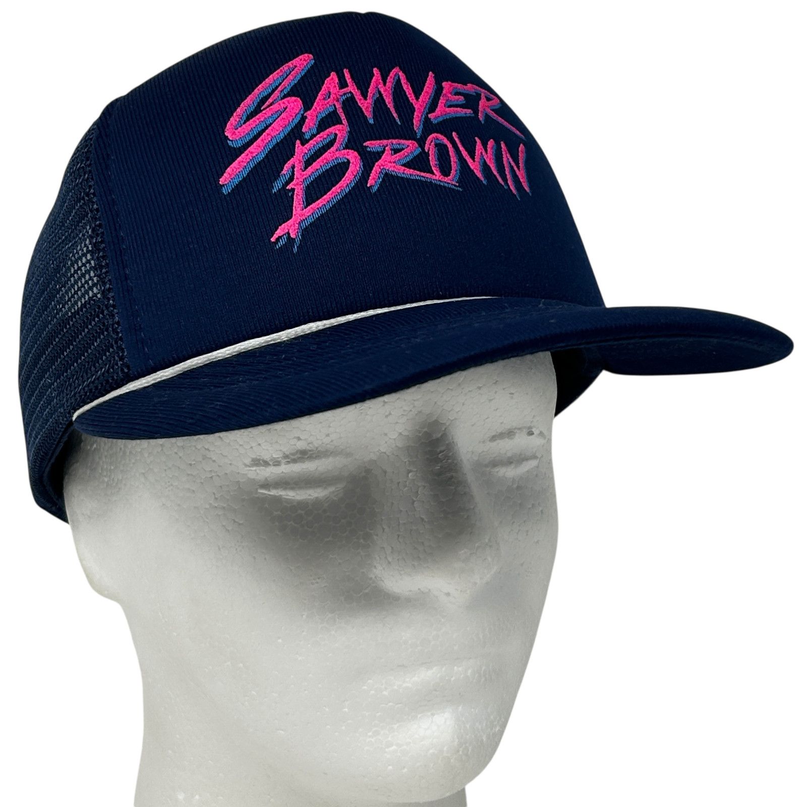 Vintage Vintage Sawyer Brown Trucker Hat Cap Blue Country Western Size ONE SIZE - 1 Thumbnail