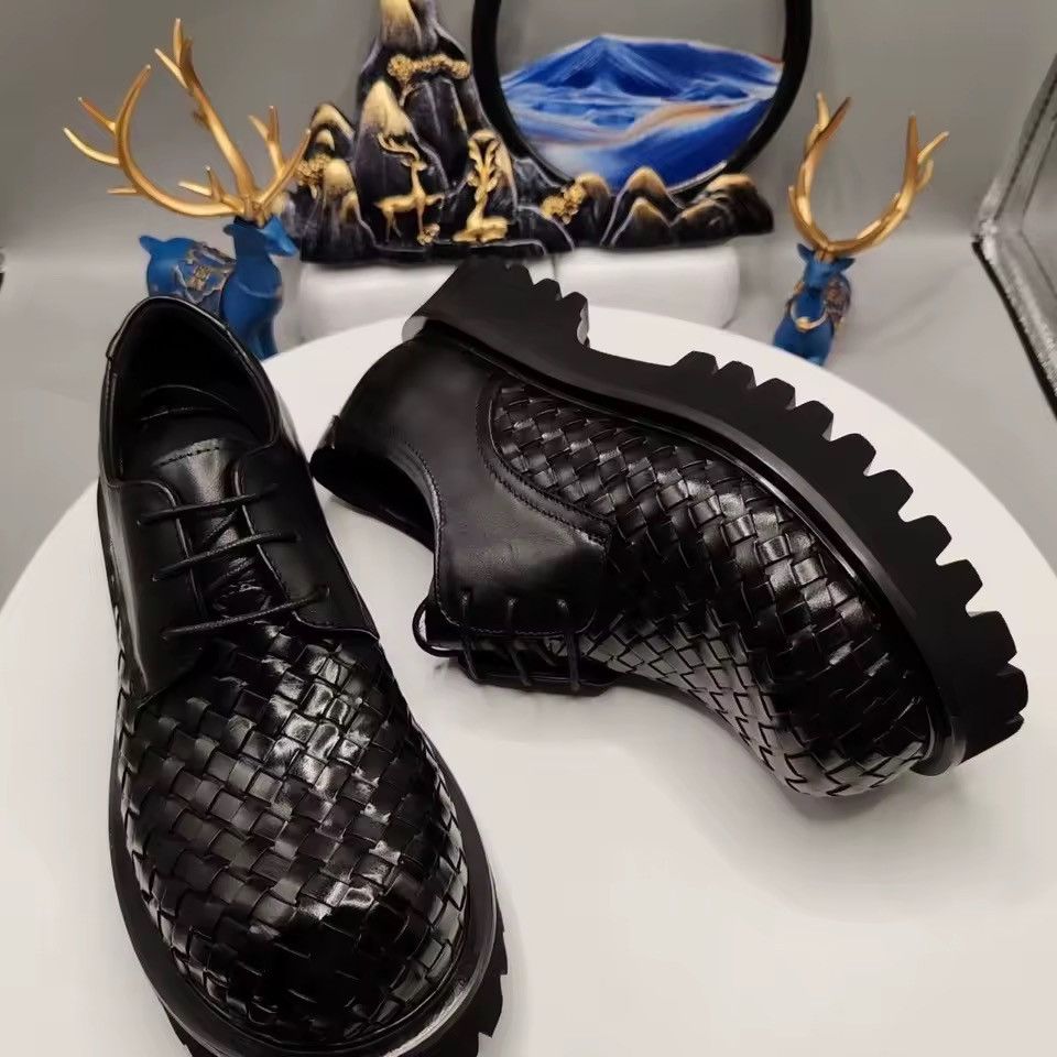 Genuine Leather Real Leather Casual Platform Lace-Up Trendy Boots Loafers Size US 10.5 / EU 43-44 - 5 Thumbnail