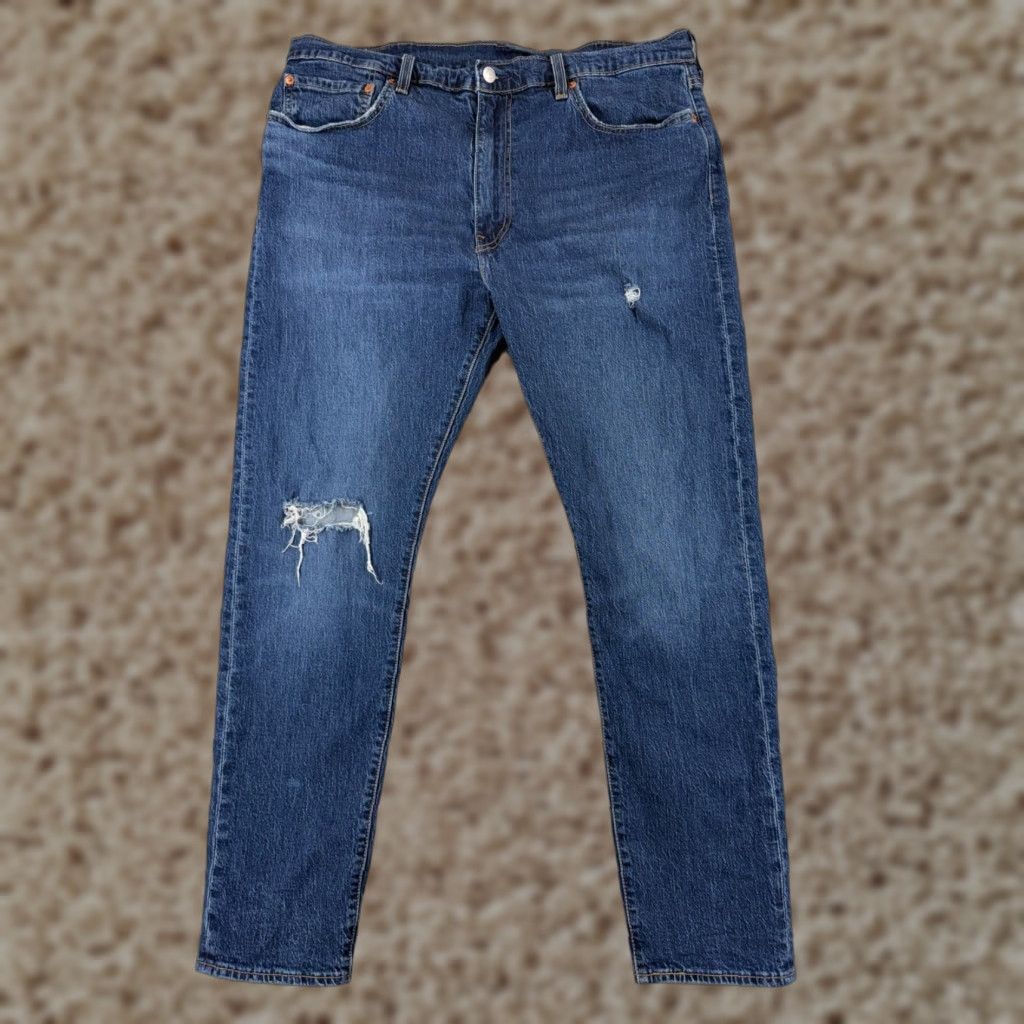 Levi's Levi's Jeans Men Slim 38 Blue Denim 512 Premium Distressed 29 Inseam 36 Waist 38 5-Pocket Logo Button Zip Regular Inseam 29 Vintage No Size US 38 / EU 54 - 1 Thumbnail