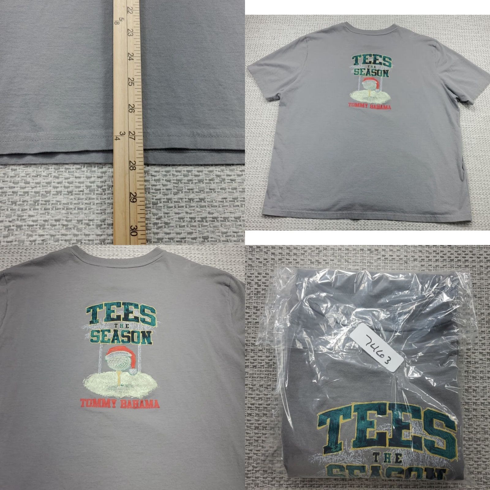Tommy Bahama Tommy Bahama T Shirt Mens XL Tees The Season Christmas Gray Short Sleeve Shirt Mens XL Gray Tommy Bahama Graphic Tee Size US XL / EU 56 / 4 - 8 Thumbnail