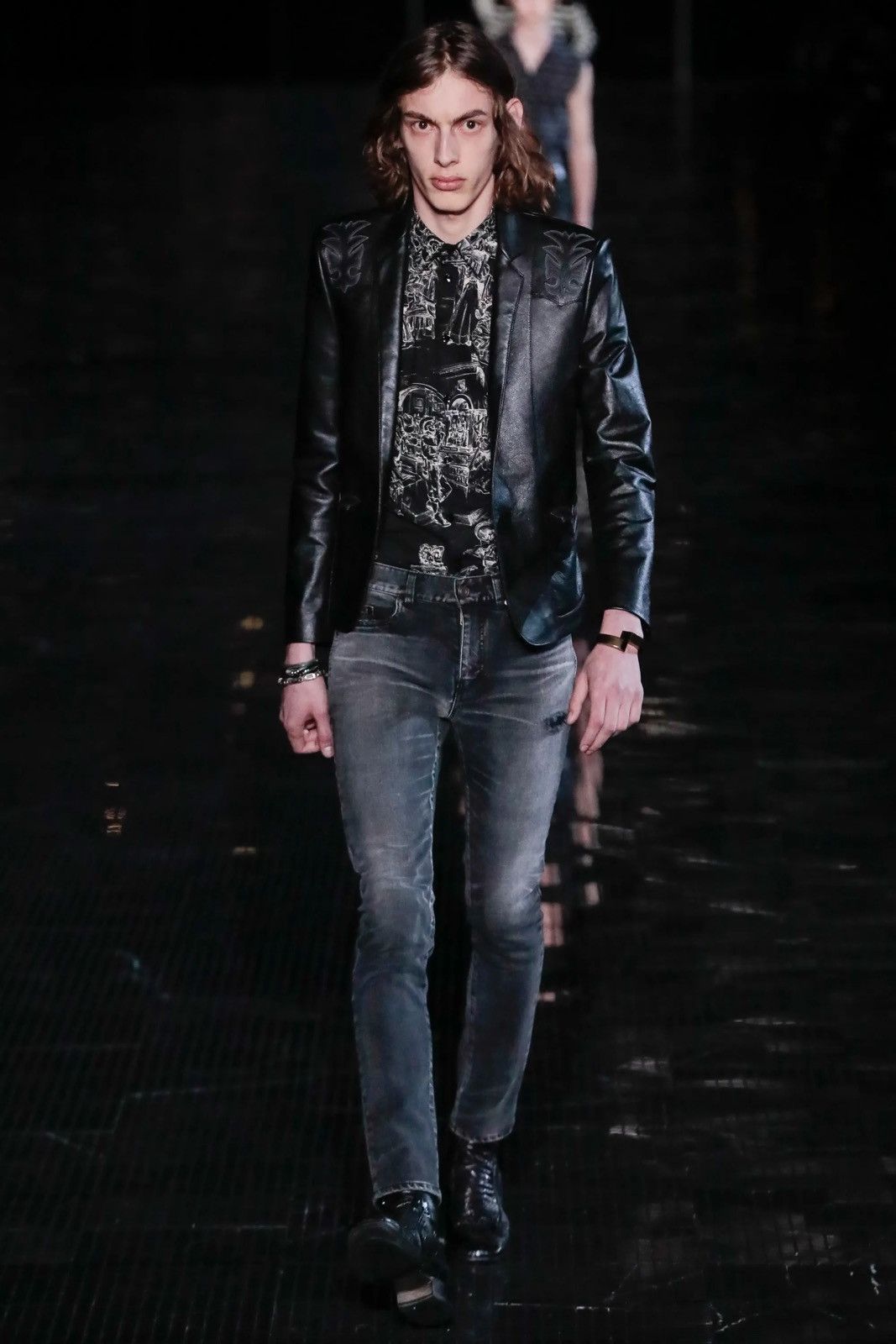 Image of Saint Laurent Paris Saint Laurent Ss19 Mexican Party Shirt in Black, Men's (Size Small)