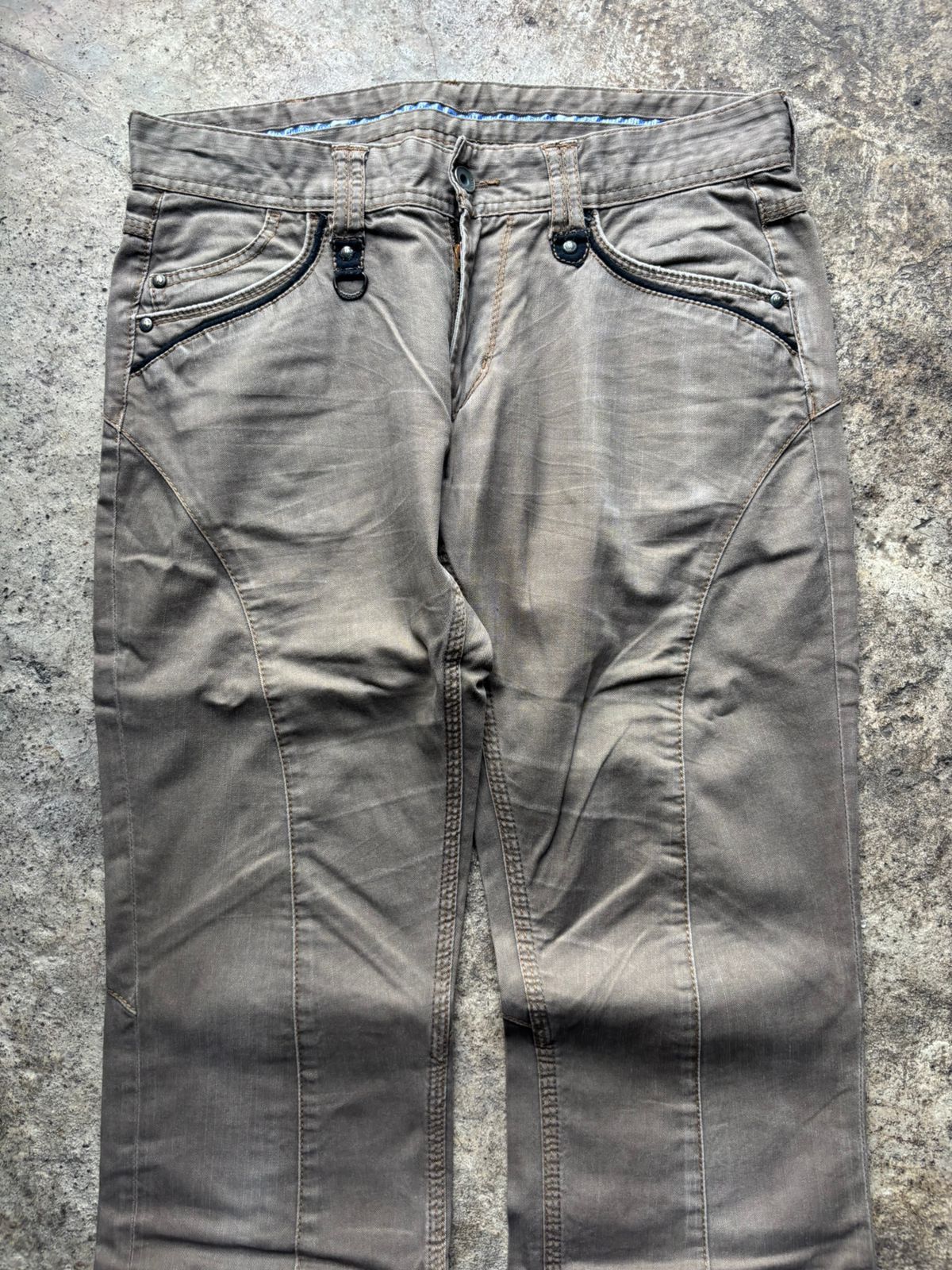 Japanese Brand 2000s Nicole Club For Men Panelled Bootcut Pants Size US 31 - 2 Thumbnail
