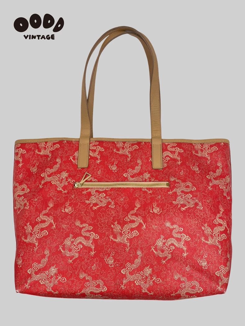 Vivienne Tam Vivienne Tam Dragon print leather tote bag Size ONE SIZE - 2 Thumbnail