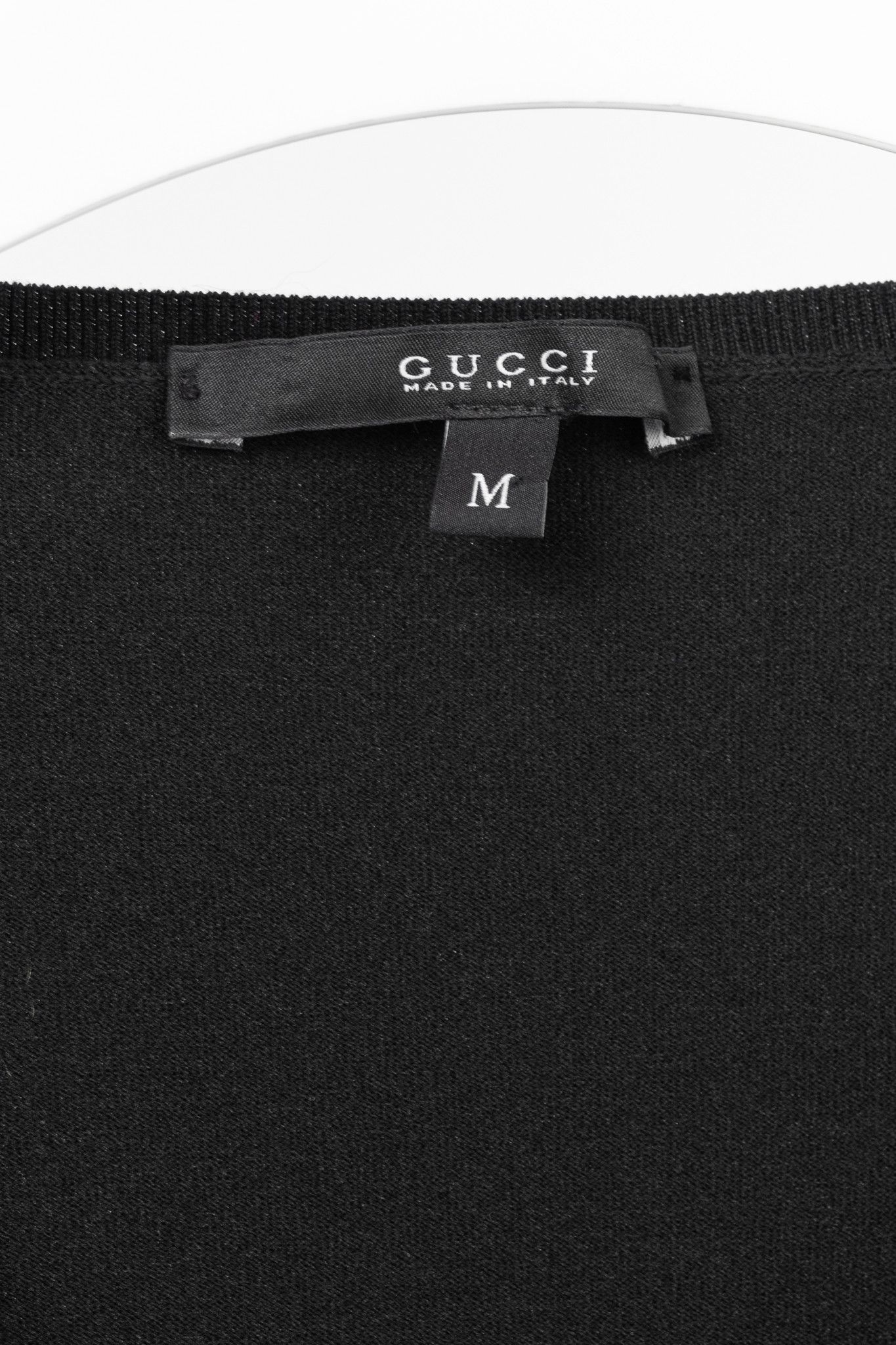 Gucci Gucci SS/11 Black Cotton-Blend Lace-Up Pullover Size M / US 6-8 / IT 42-44 - 4 Thumbnail