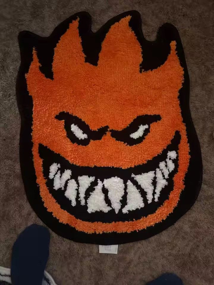 Japanese Brand Cute Funny Fire Rug Carpet 60 X 46 cm Size ONE SIZE - 2 Thumbnail