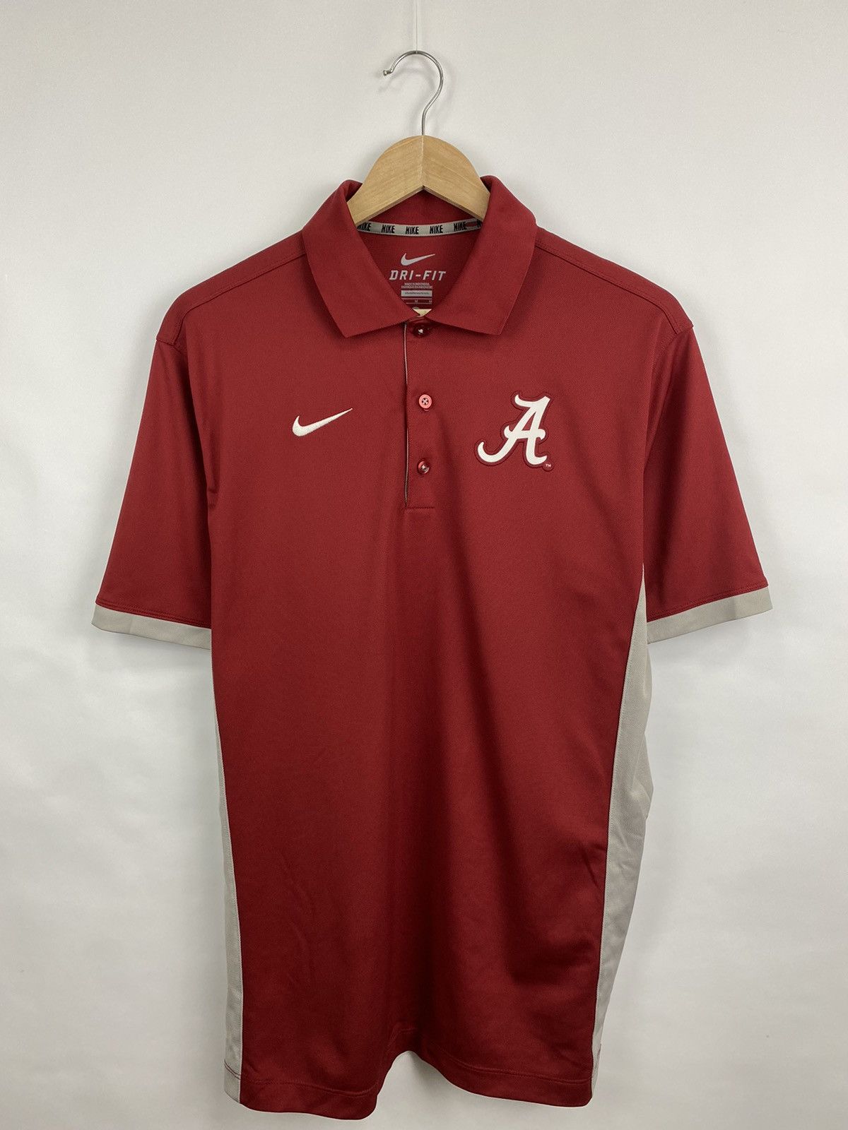 Nike ⚾️ Vintage 90s Nike Alabama Crimson Baseball Polo T-shirt Size US M / EU 48-50 / 2 - 2 Thumbnail