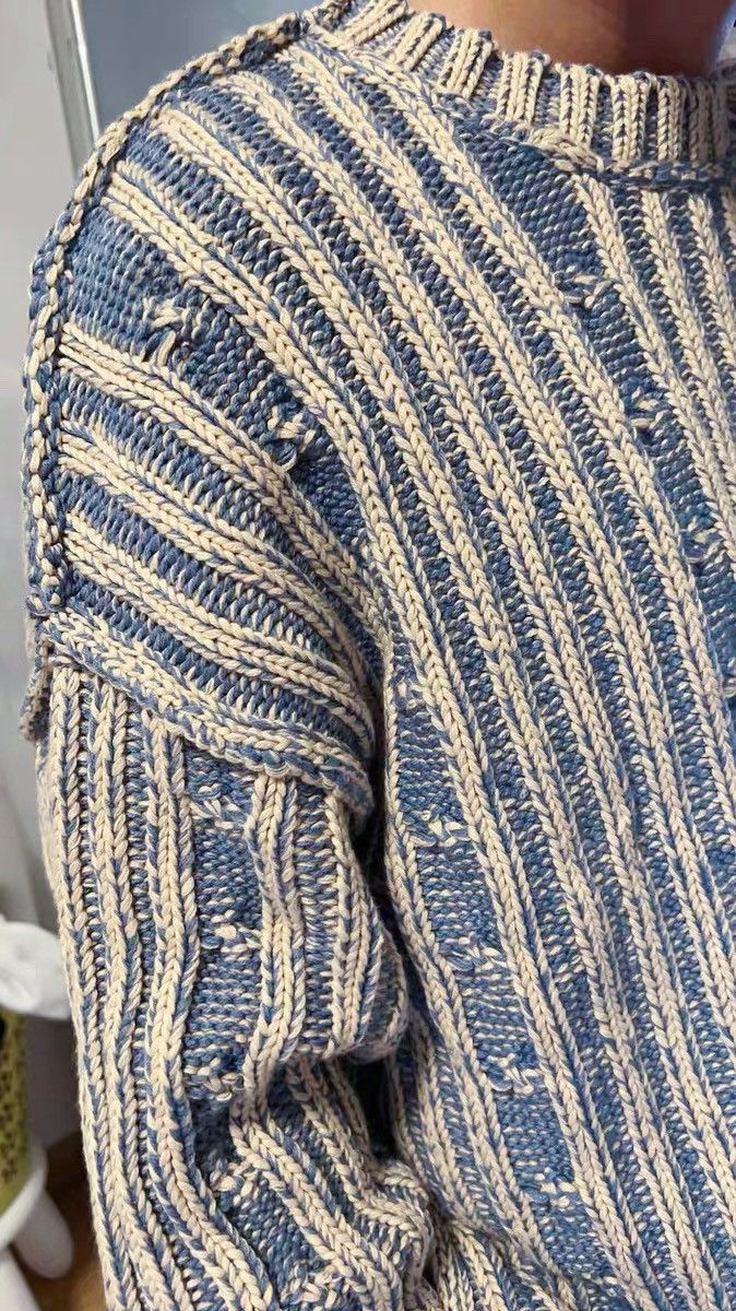 Japanese Brand × Vintage Reversible retro cable knit sweater knitwear jumper Size US XL / EU 56 / 4 - 5 Thumbnail