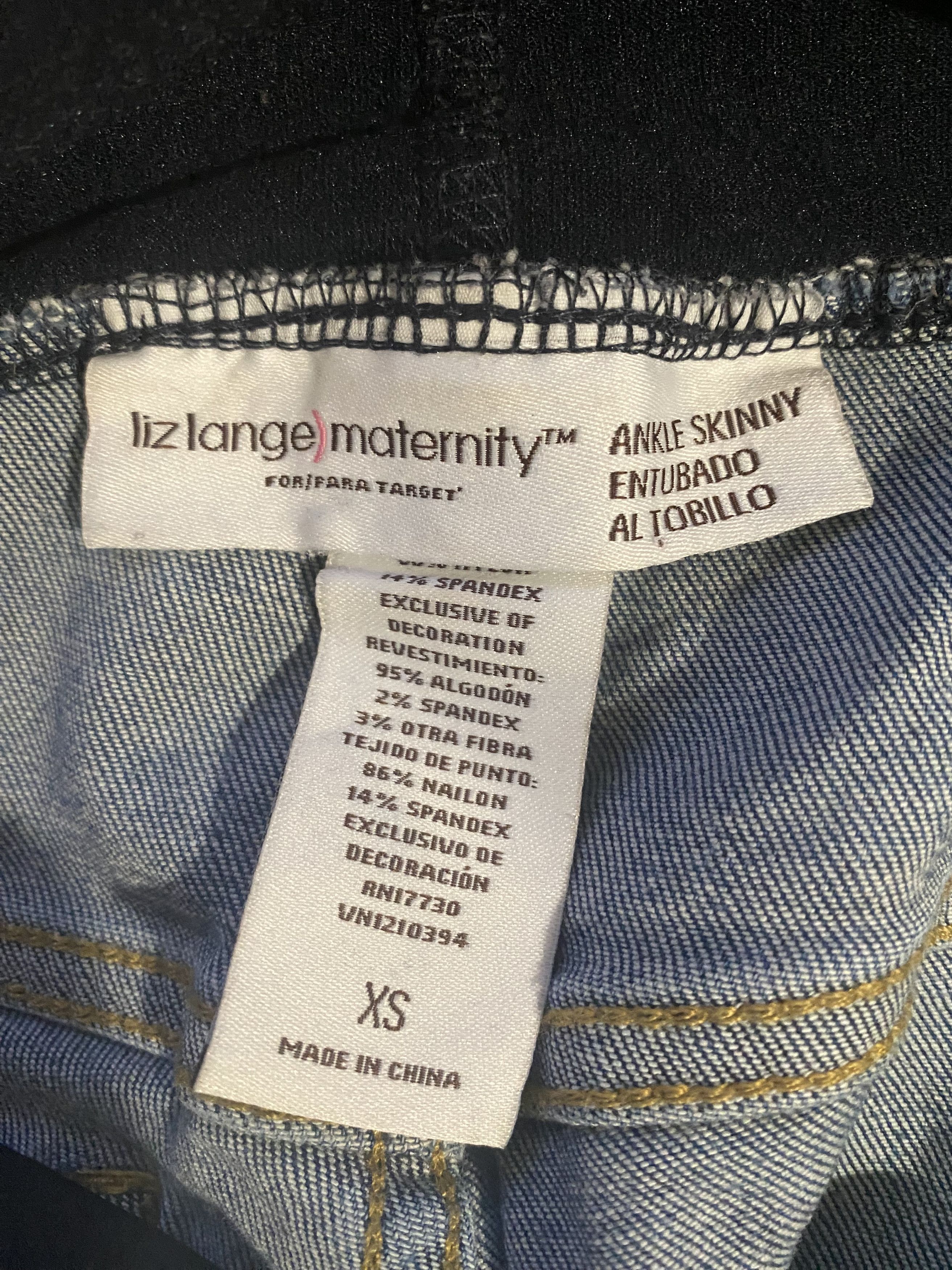 Other Liz Lange Maternity Jeans Over The Belly Skinny Distressed Size 26" / US 2 / IT 38 - 2 Thumbnail