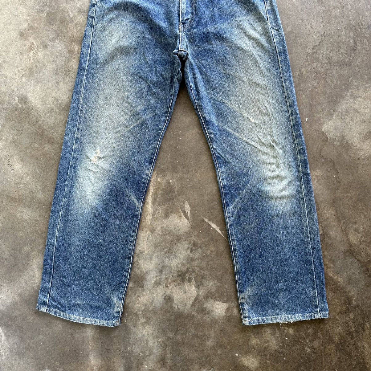 Japanese Brand Vintage Japanese Distressed Faded Denim Jean Pant W29 Size US 29 - 3 Thumbnail
