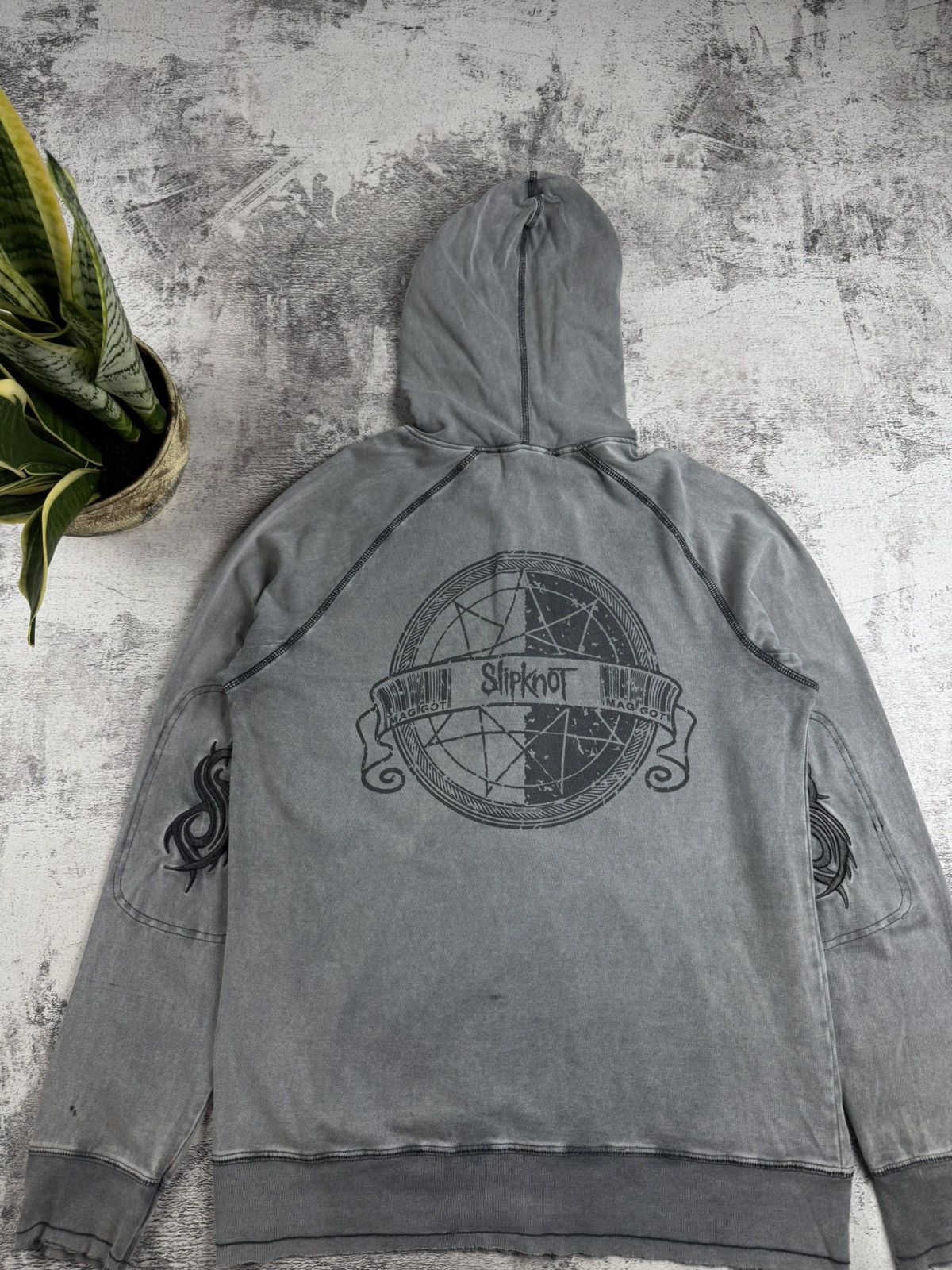 Slipknot Slipknot 2007 Overdyed Faded Men’s Large Cotton Rock Band Tour Zip Merch Hoodie Size US L / EU 52-54 / 3 - 15 Thumbnail