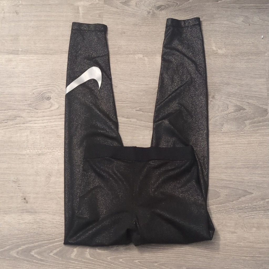 Nike Nike black glitter leggings size small Size 22" - 5 Thumbnail