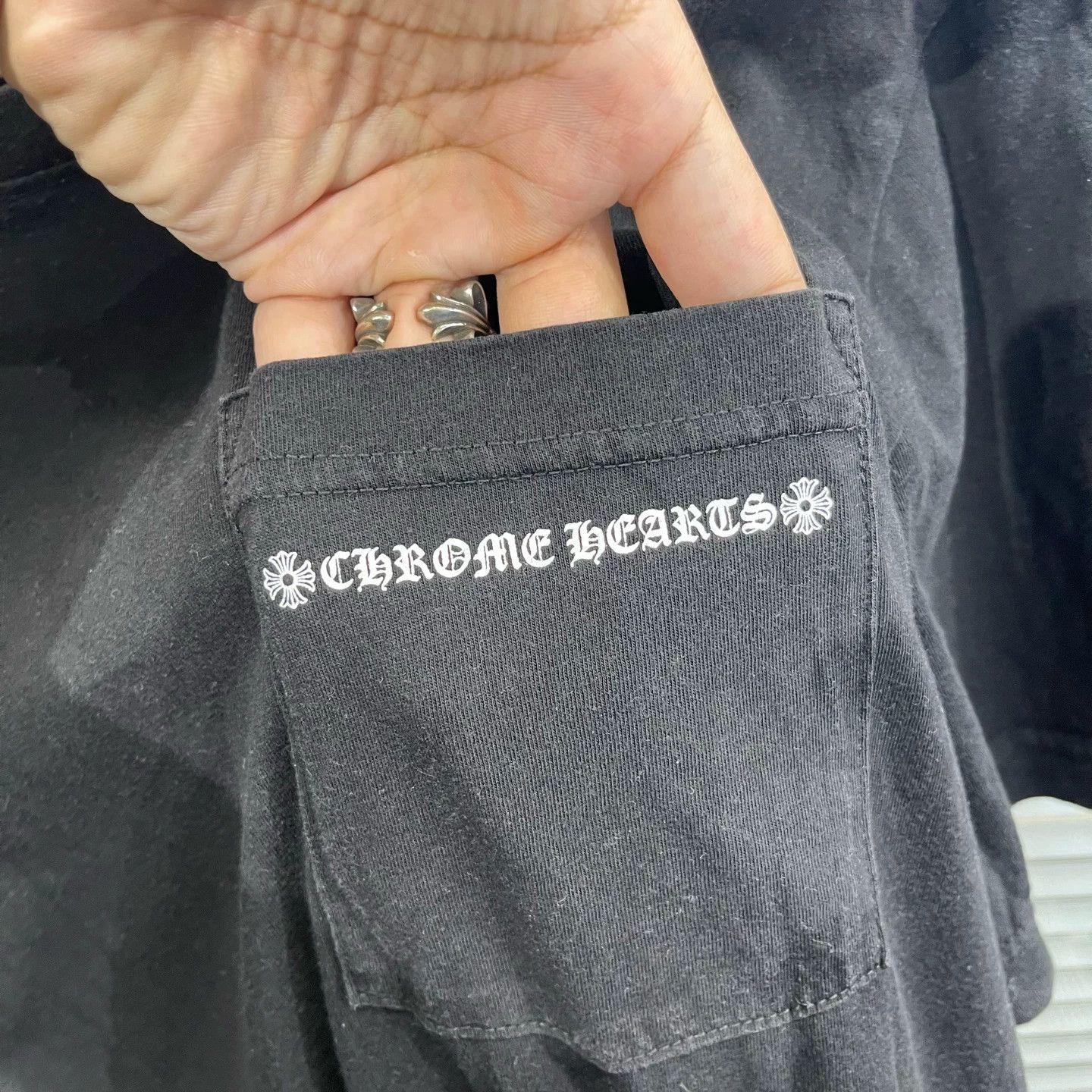 Chrome Hearts Chrome Hearts Black Dragon Bone Back Logo SS L 95 New Size US L / EU 52-54 / 3 - 4 Thumbnail