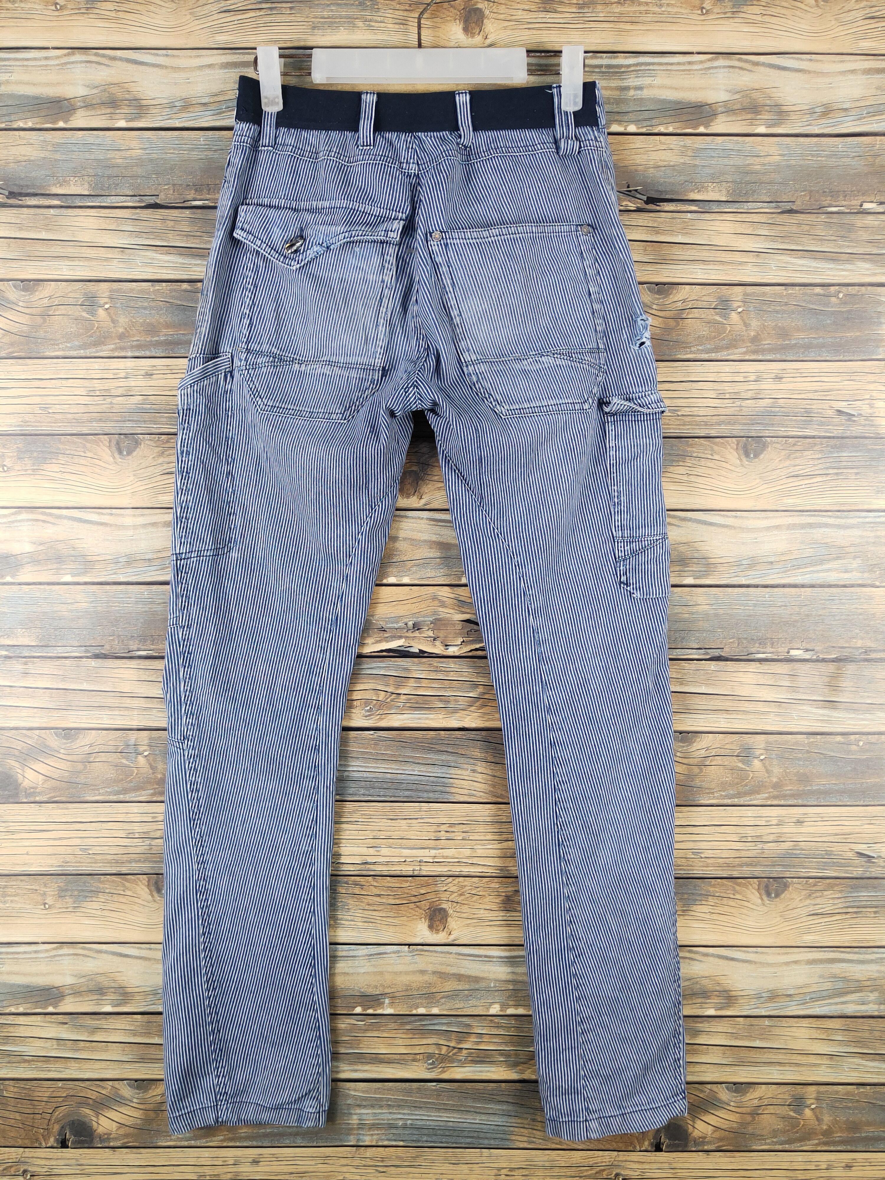 Japanese Brand FieldCore Blue White Distressed Ripped Soft Jeans #W2060 Size US 28 / EU 44 - 7 Thumbnail