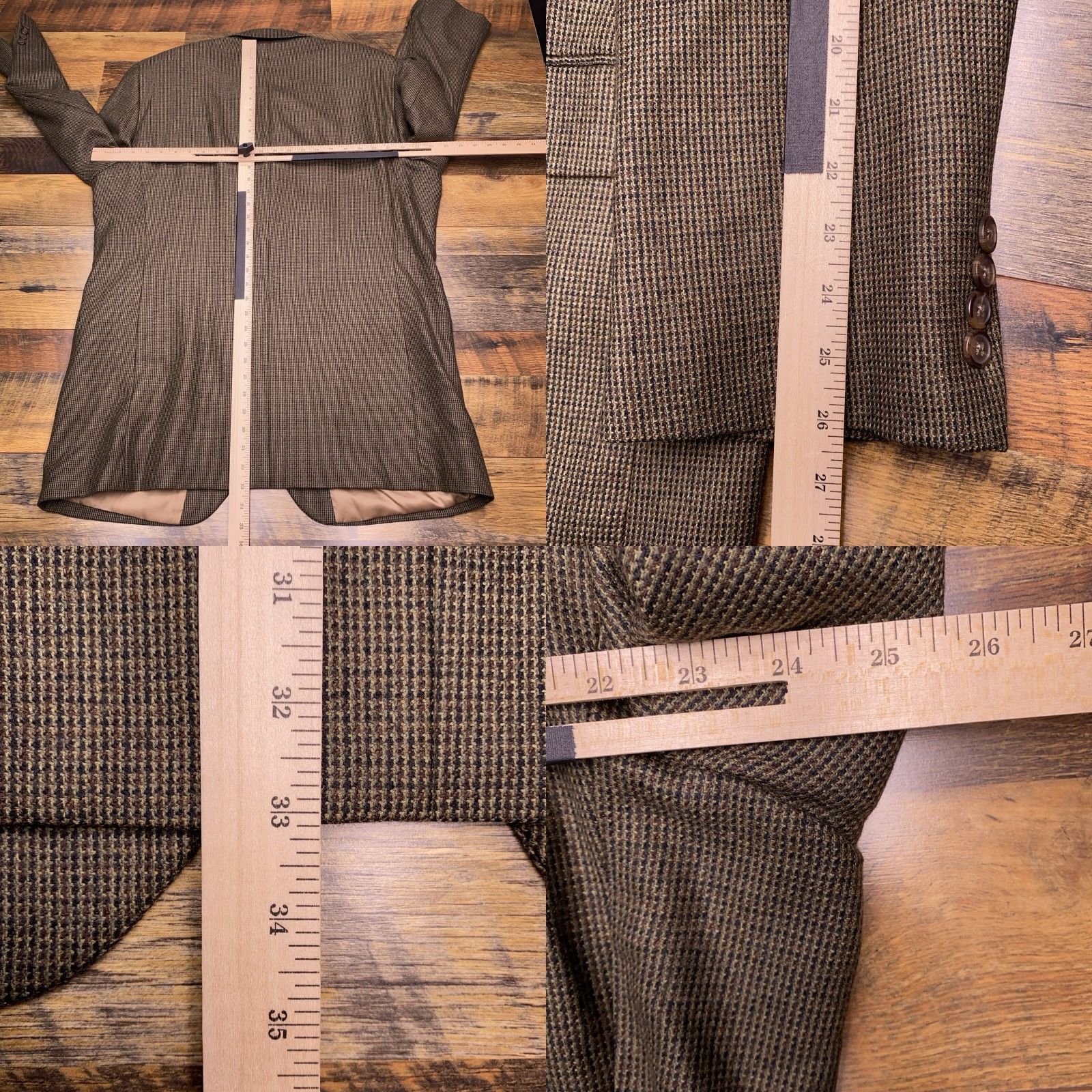 Chaps Chaps Sport Coat Blazer 46 Long Brown Wool Lambswool Regular Single-Breasted Notch Lapel Mens Jacket Coat Color Brown Brand Chaps Size 46 Long Size 46R - 9 Thumbnail