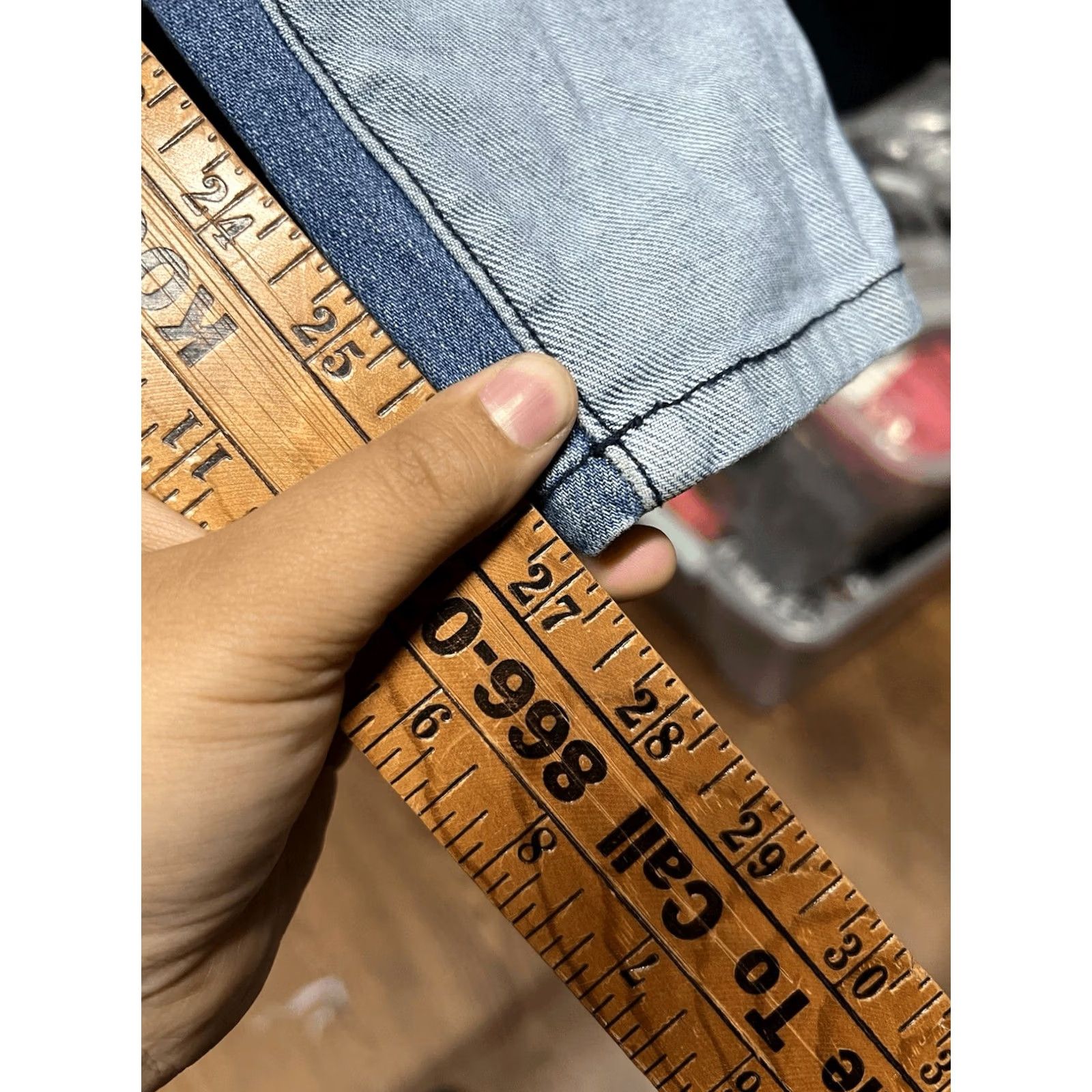 Vintage Current/Elliott The Stiletto Skinny Jeans Womens 27 Blue Patchwork Size 27" / US 4 / IT 40 - 4 Thumbnail