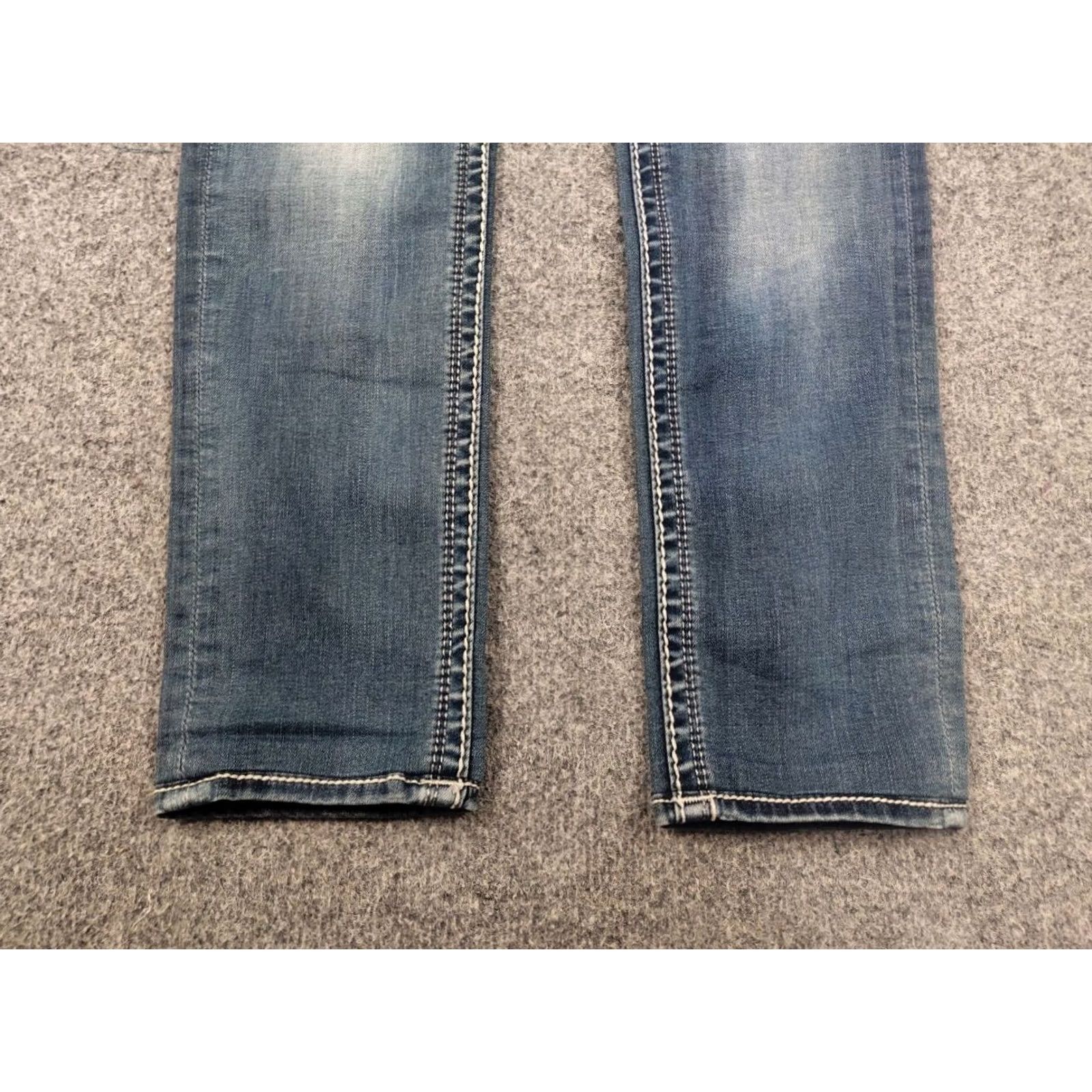 Vintage VINTAGE Rock Revival Adele Embroidered logo Y2K Style Blue Denim Jeans Size 27" / US 4 / IT 40 - 5 Thumbnail
