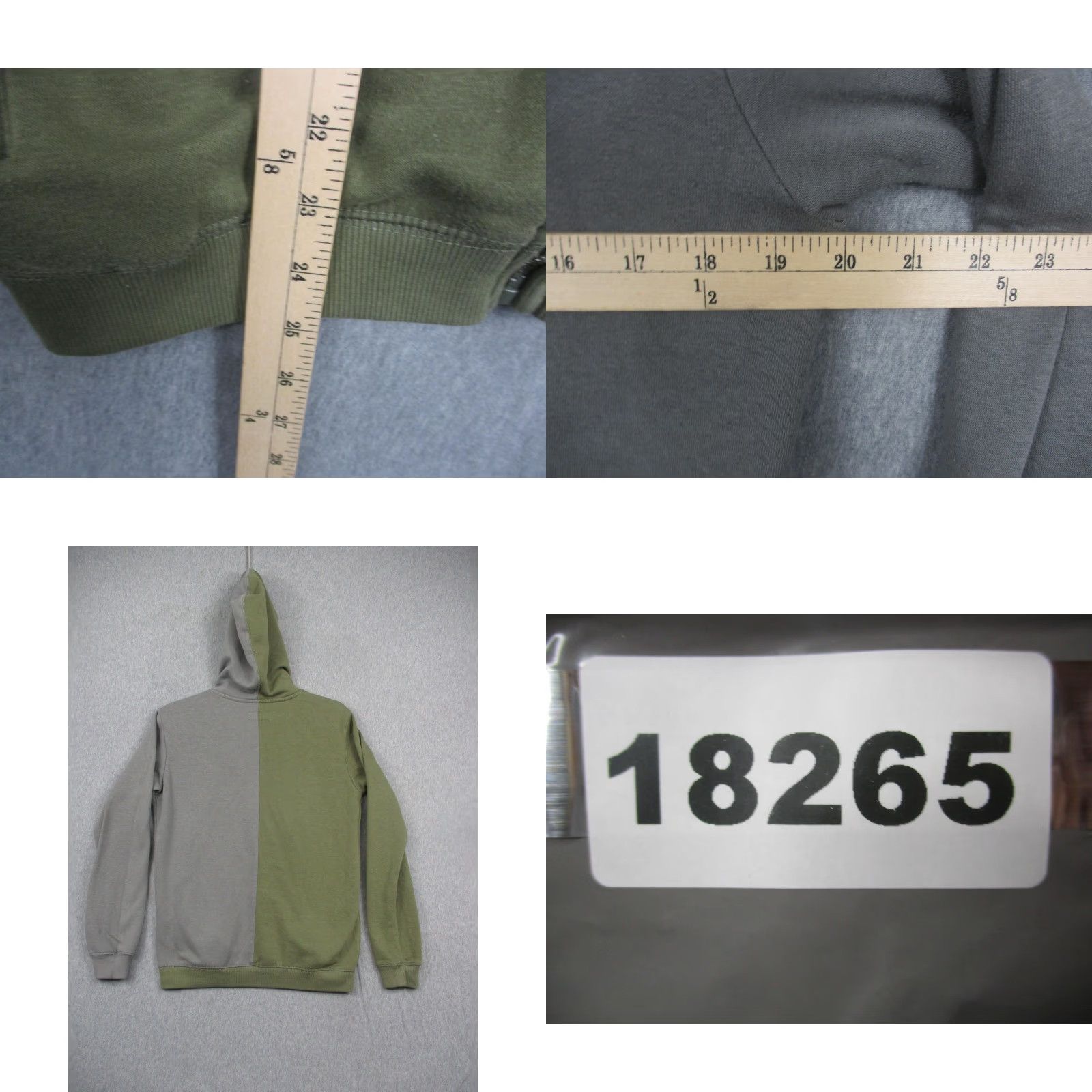True Religion True Religion Hoodie Mens Medium Green Gray Colorblock Full Zip Logo Sweatshirt Size US M / EU 48-50 / 2 - 8 Thumbnail