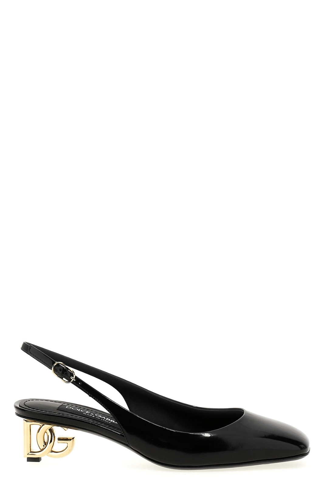 DOLCE&GABBANA Jackie New Black Leather 40mm Slingbacks