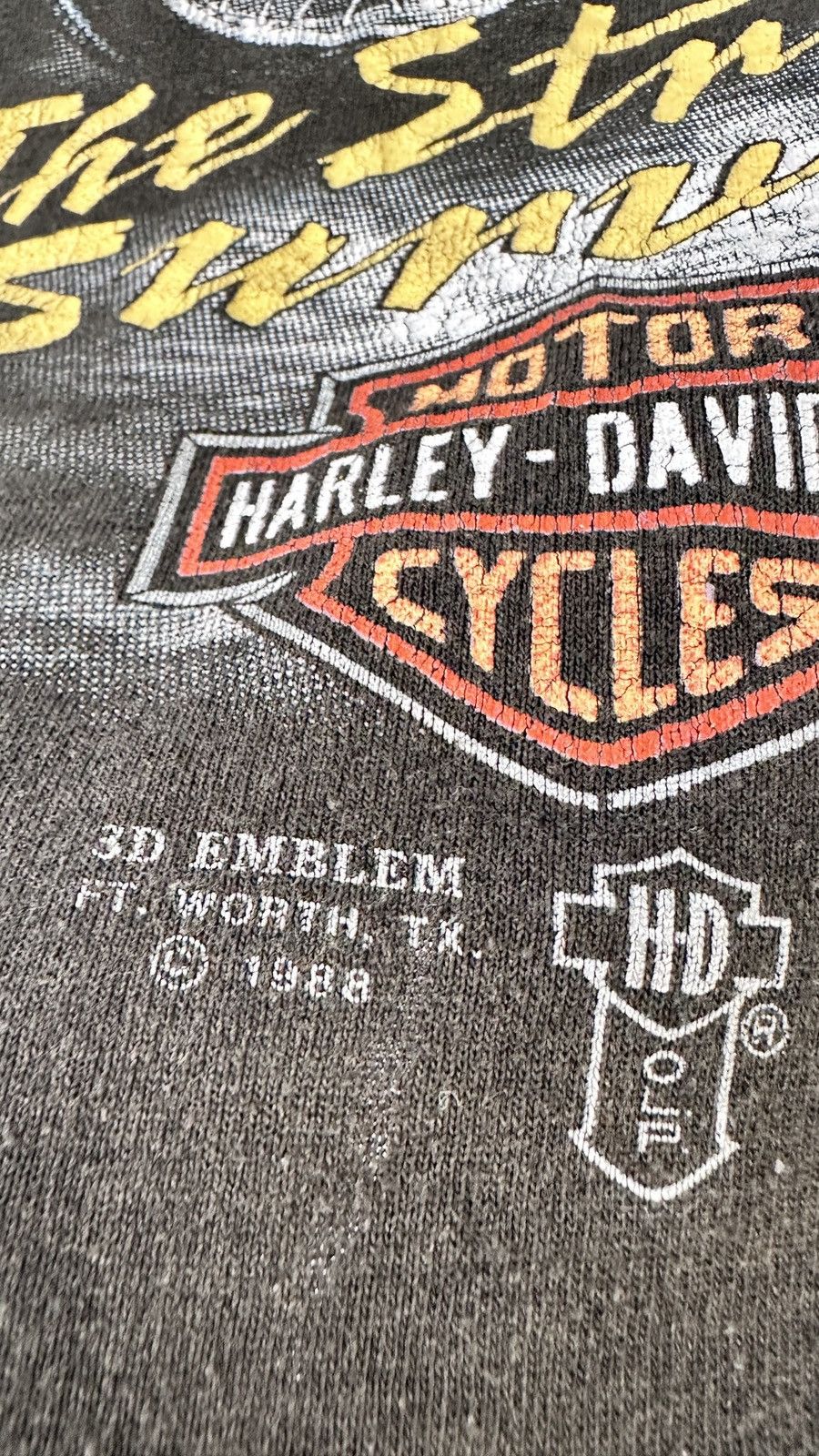 Harley Davidson Vtg 1988 Harley Davidson 3D Emblem Pitbull Tank Top Faded Size US M / EU 48-50 / 2 - 6 Thumbnail