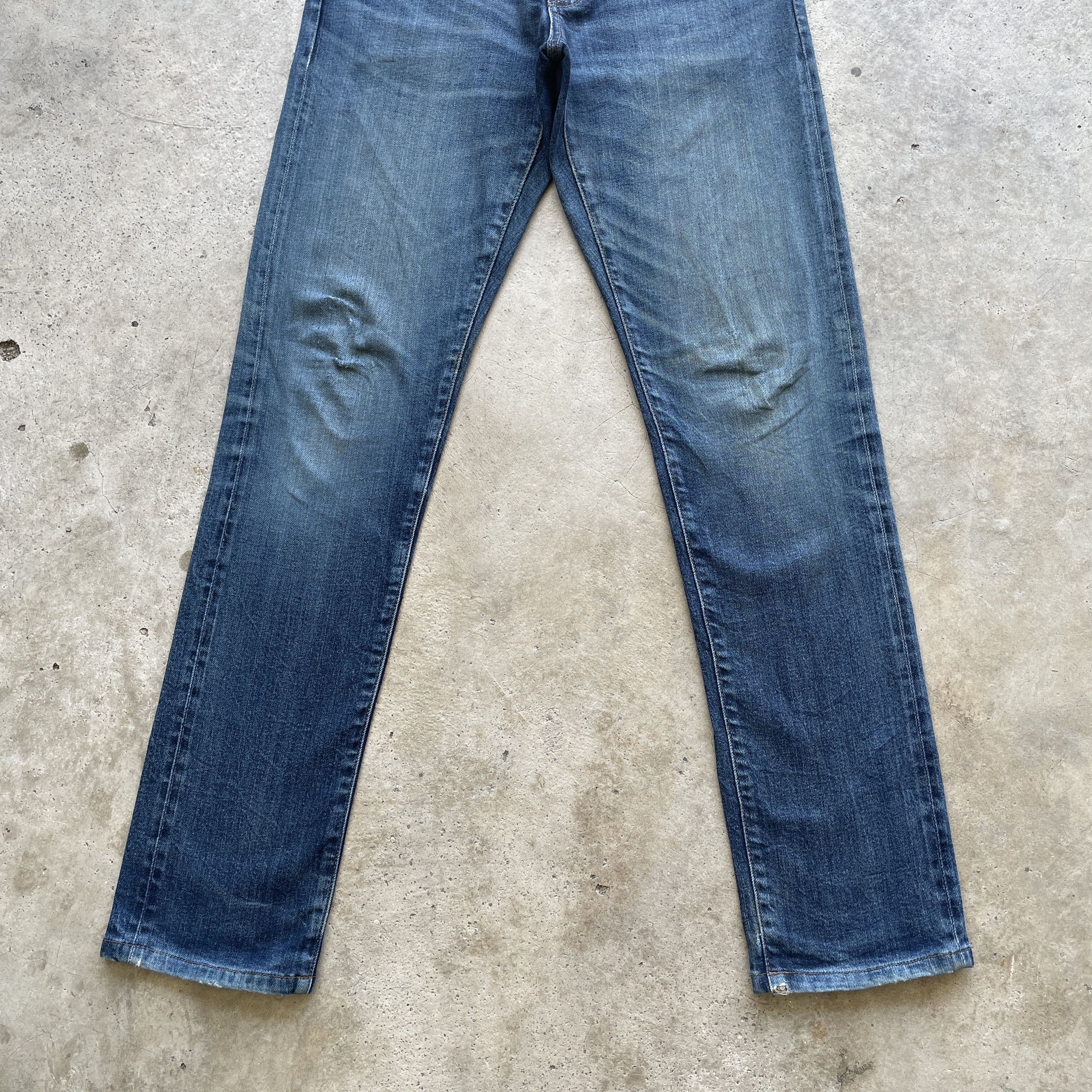 Japanese Brand VINTAGE JAPANESE SLIMFIT DENIM SELVEDGE FADED JEANS PANTS Size US 32 / EU 48 - 4 Thumbnail