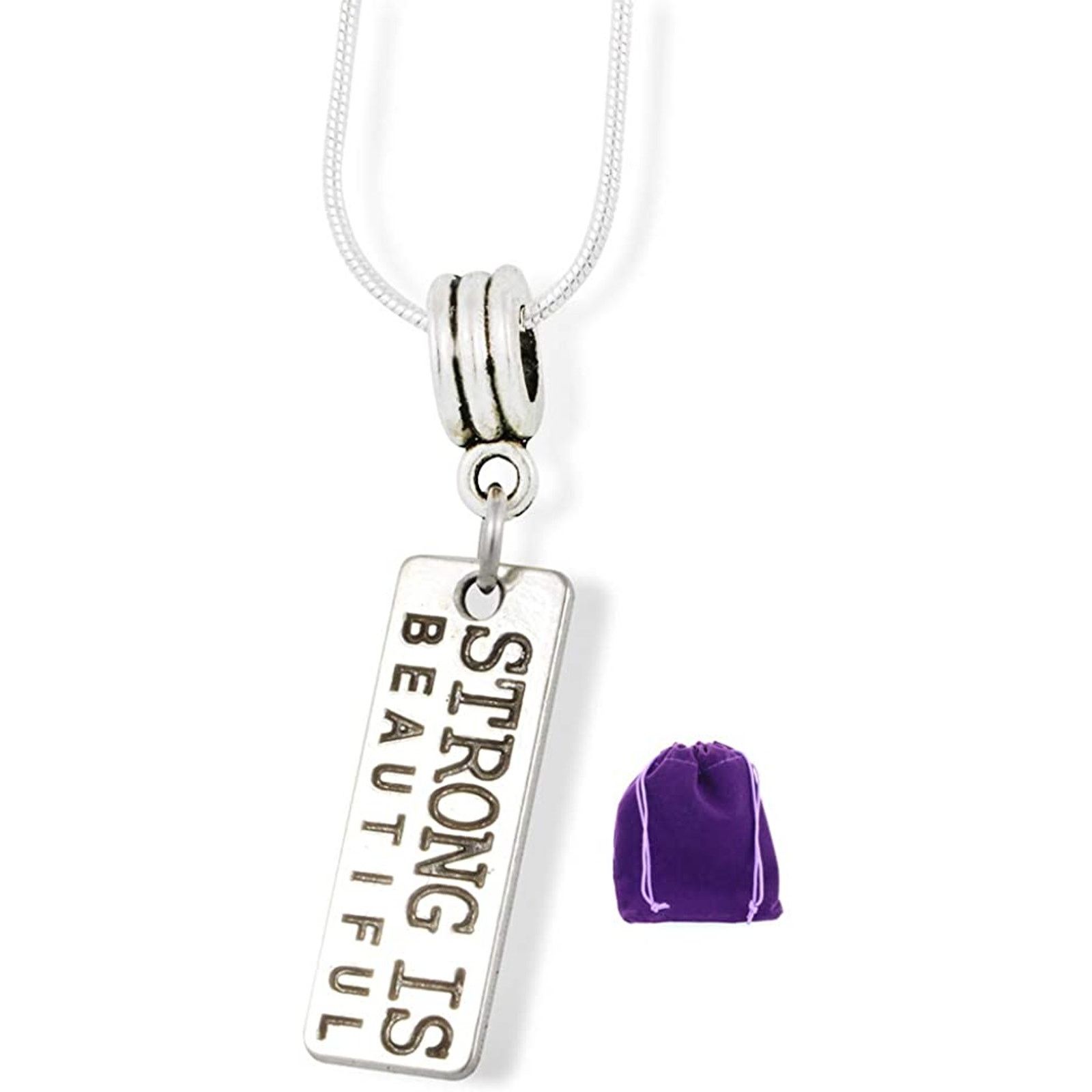 & Other Stories Strong is Beautiful Charm Gym Fitness Necklace Pendant Size ONE SIZE - 1 Thumbnail