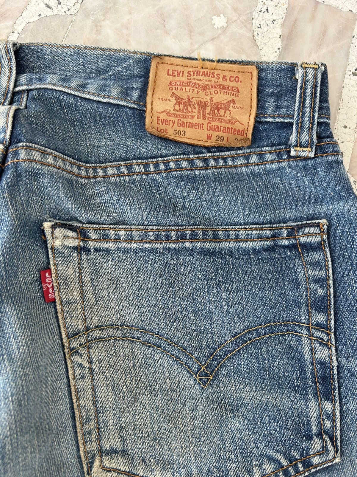 Levi's Levis 503 90s Vintage Distress Denim Size US 29 - 10 Thumbnail