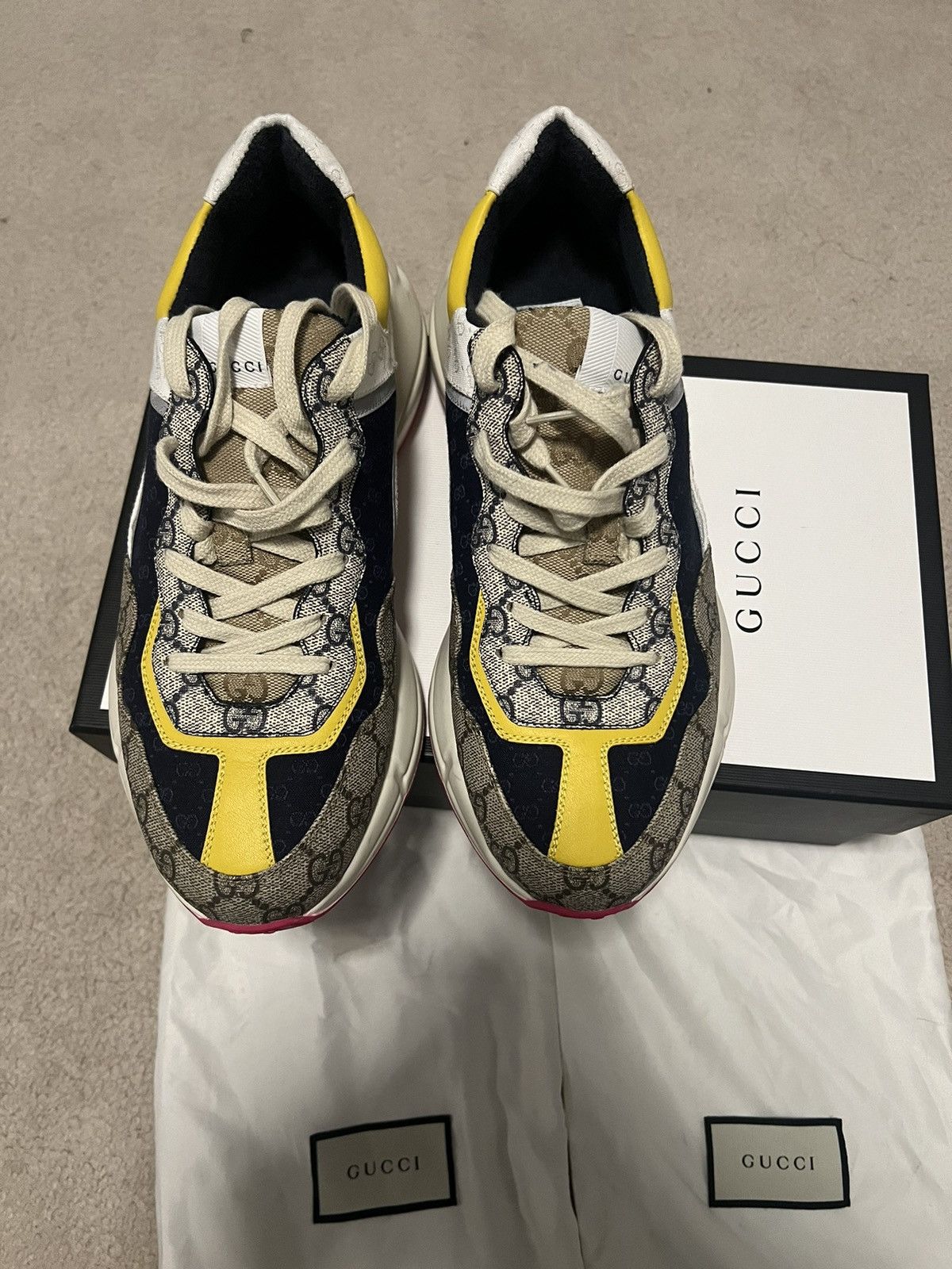 Gucci Gucci Rhyton GG Supreme Sneakers Size US 9 / EU 42 - 1 Thumbnail