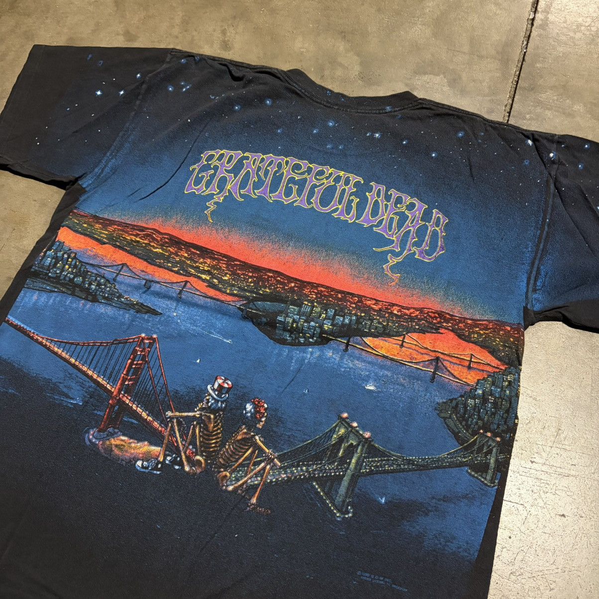 Grateful Dead Vintage 90s Grateful Dead Band T shirt San Francisco Bridge Size US XL / EU 56 / 4 - 9 Thumbnail