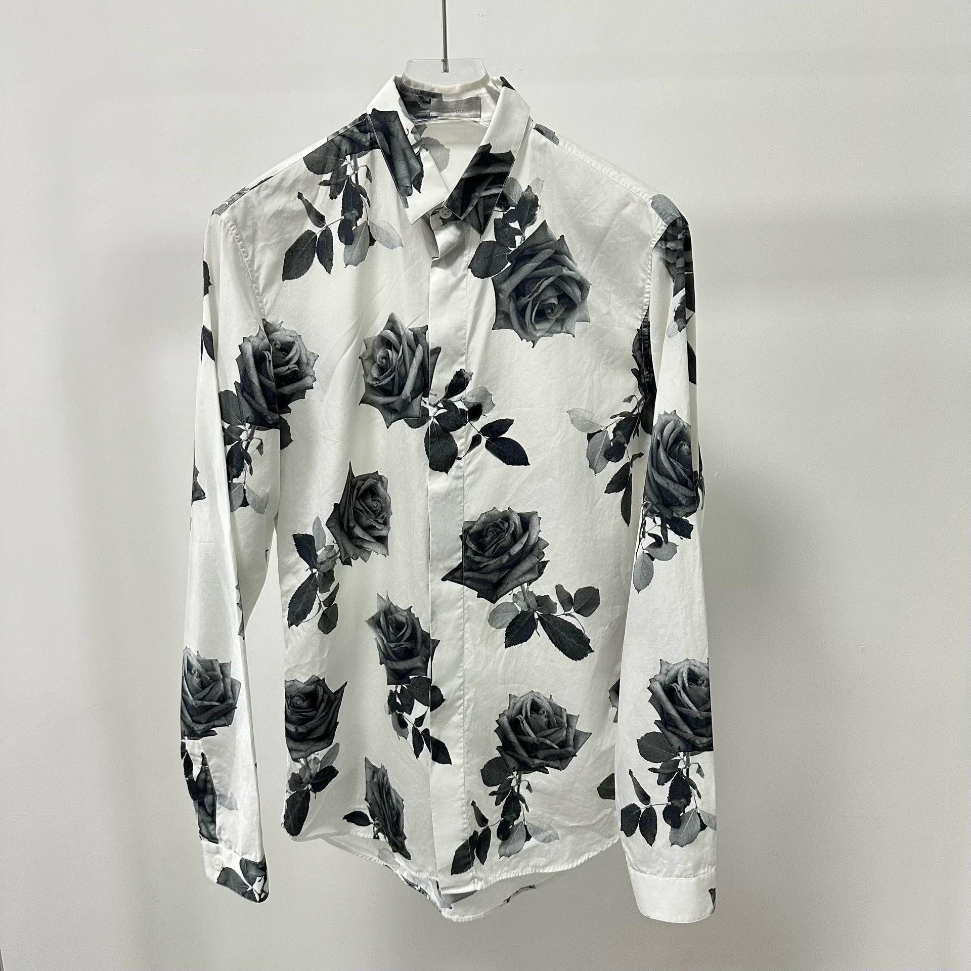 Dior Dior White Rose Allover Print Shirt 37 Size US XS / EU 42 / 0 - 1 Thumbnail