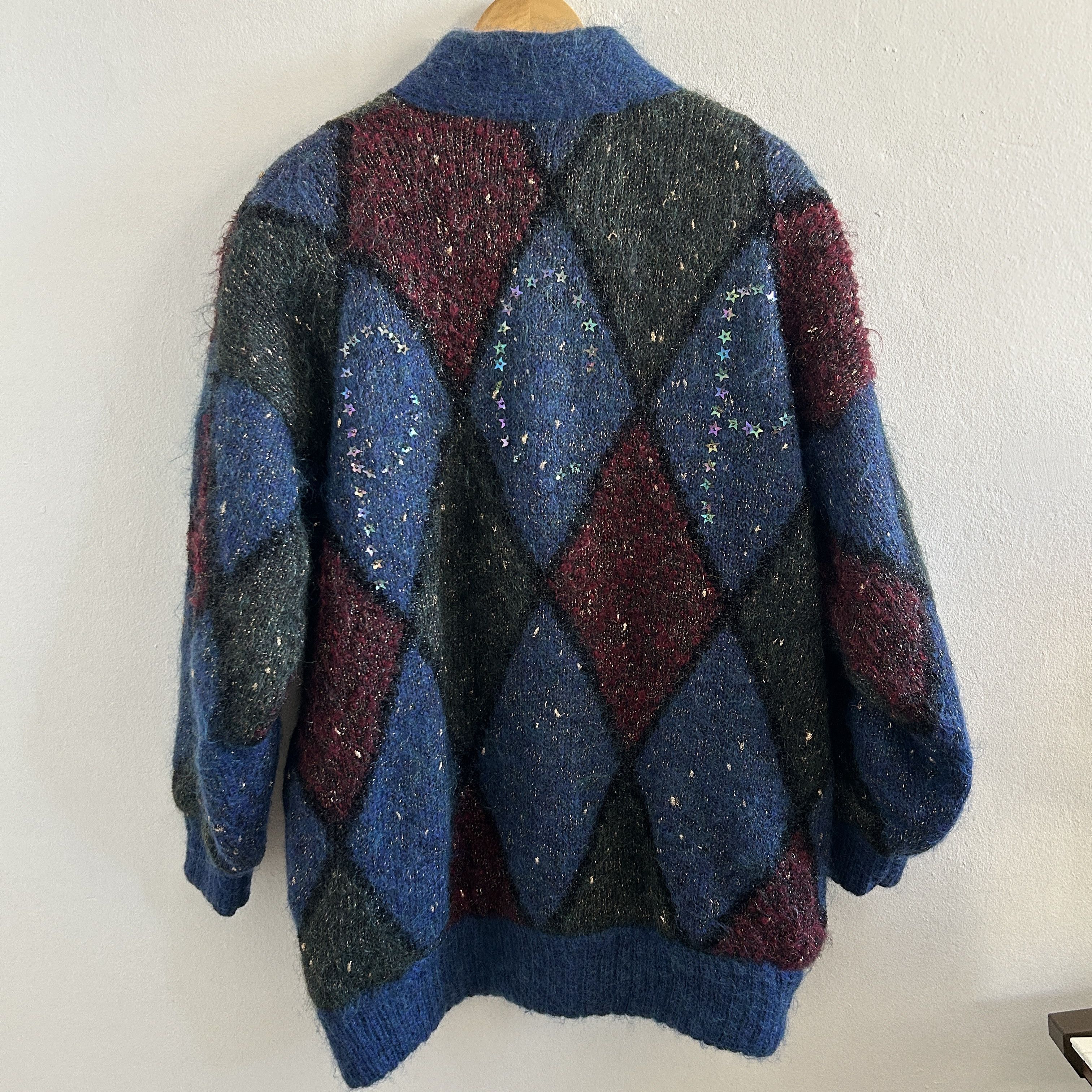 Vintage Vintage Mohair Harlequin Cardigan Size M / US 6-8 / IT 42-44 - 10 Thumbnail