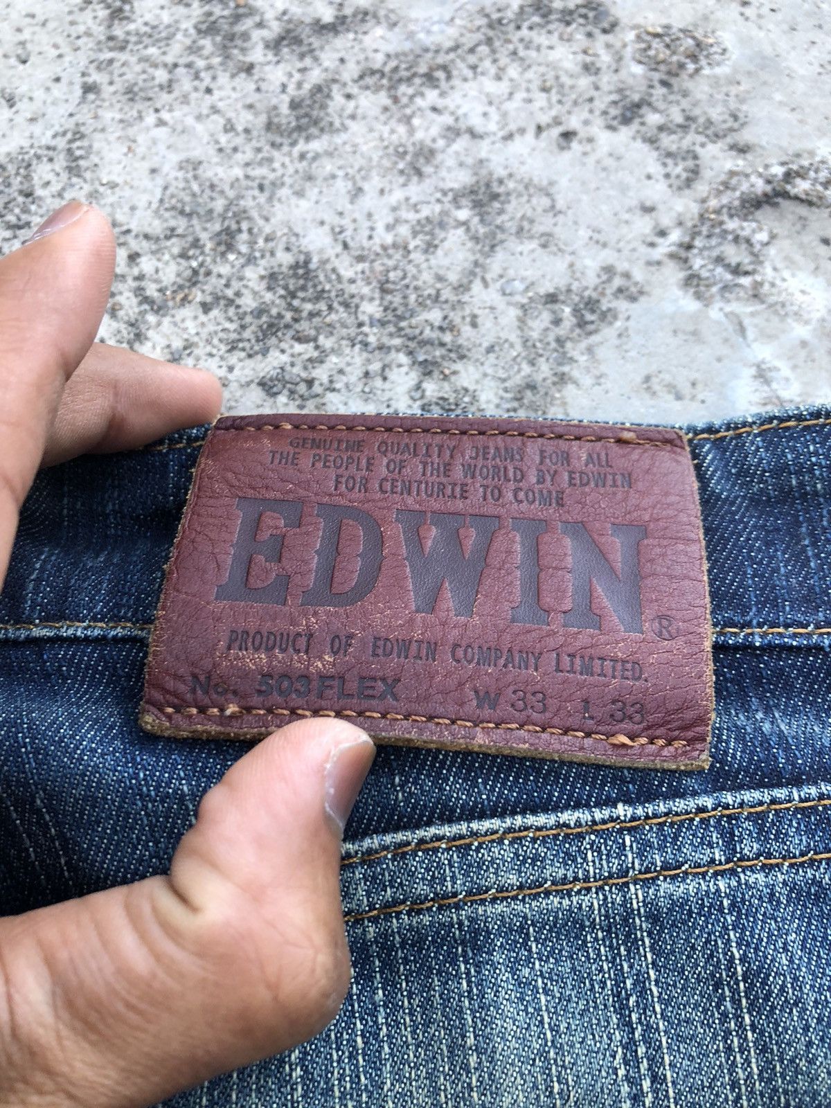 Japanese Brand EDWIN 503 LIGHT FLEX DISTRESSED DENIM Size US 32 / EU 48 - 10 Thumbnail