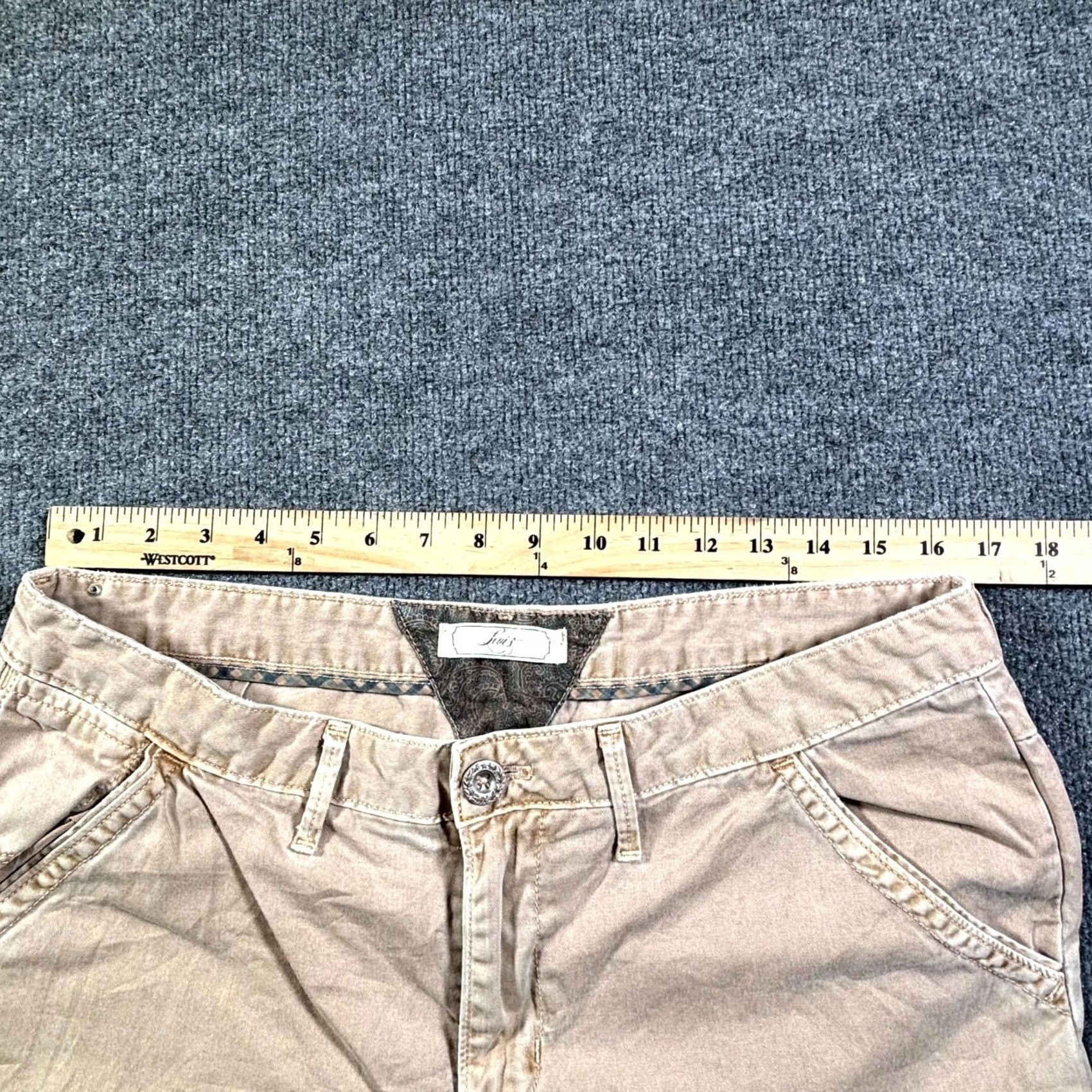 Levi's VINTAGE Levi's Chino Pant Women's 12 Beige Cotton Casual Office Preppy 90s Retro Womens Size 34" / US 12 / IT 48 - 6 Thumbnail