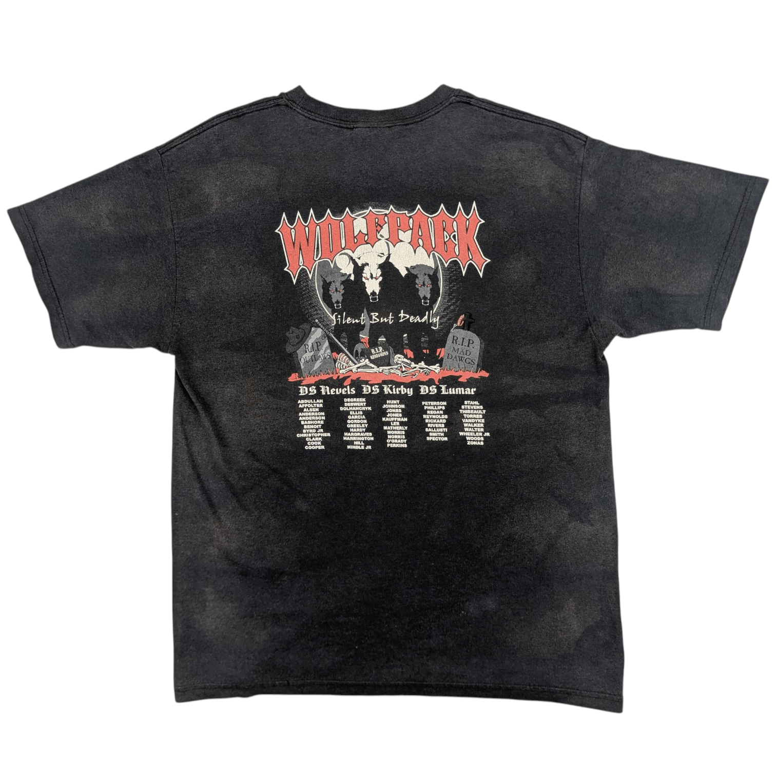 Band Tees Vintage 90's WOLFPACK Silent But Deadly Graphic T-Shirt Size US M / EU 48-50 / 2 - 9 Thumbnail