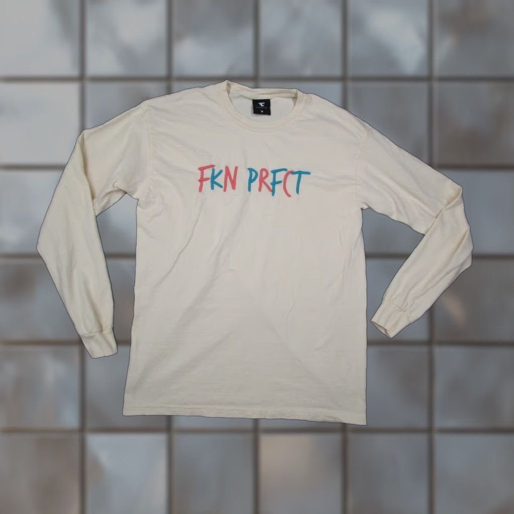 Vintage Faze Clan Shirt Mens Medium Yellow Fkn Prfct Long Sleeve Stitched Streetwear Size US M / EU 48-50 / 2 - 1 Thumbnail