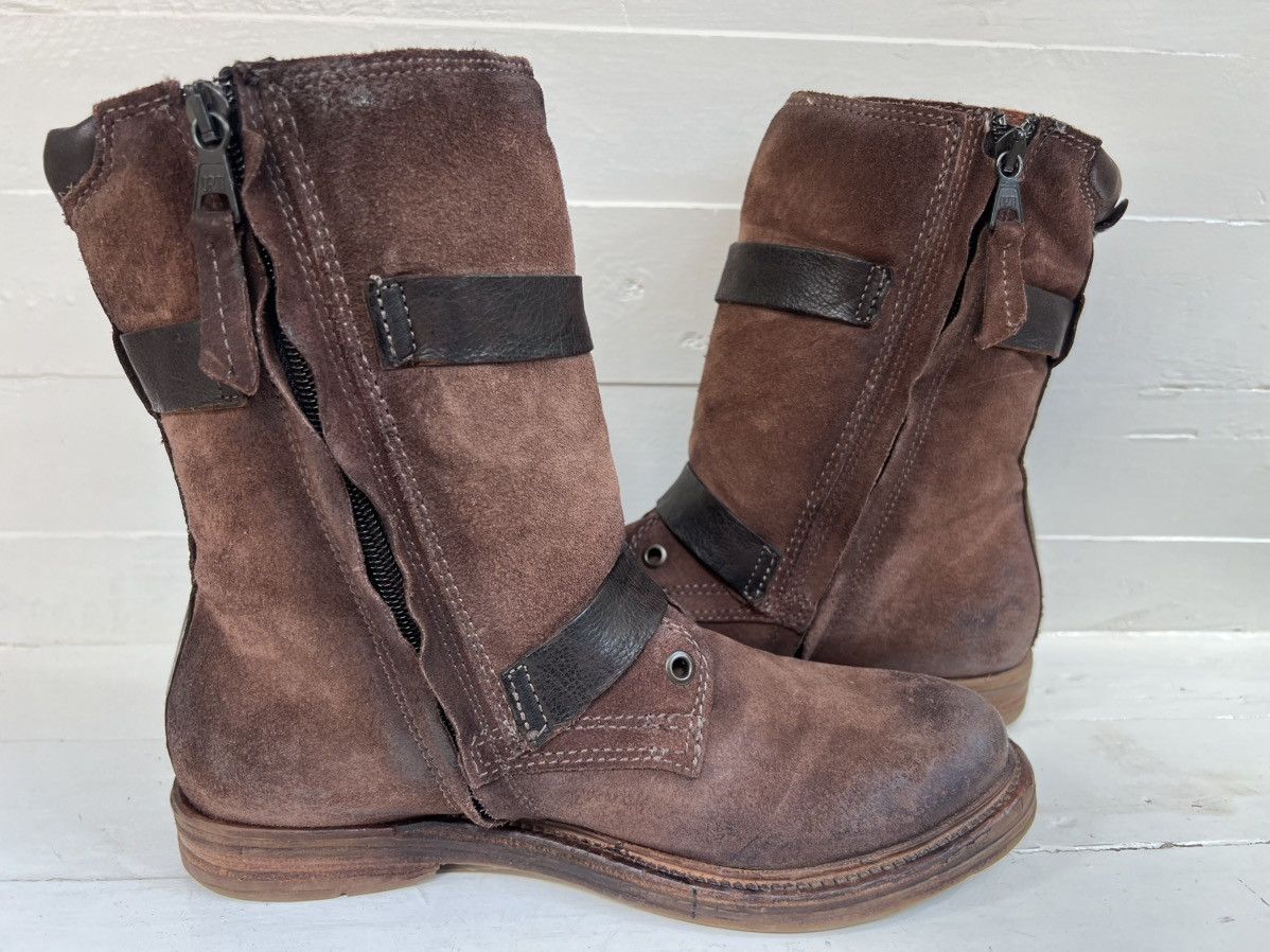 A.S.98 Airstep AS98 Brown Leather Boho Biker Ankle Boots Size EU 38 Size US 8 / IT 38 - 6 Thumbnail
