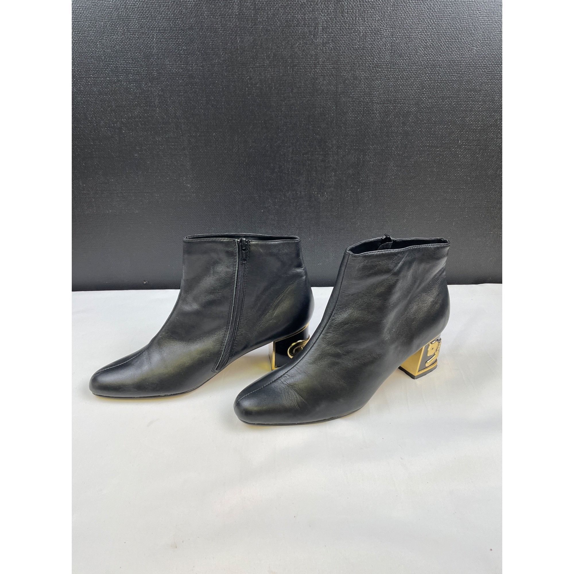 Other Coup D'Etat Women's Black Leather Ankle Boots Heel 2.5"/Shoe Size US 9.5 / IT 39.5 - 2 Thumbnail