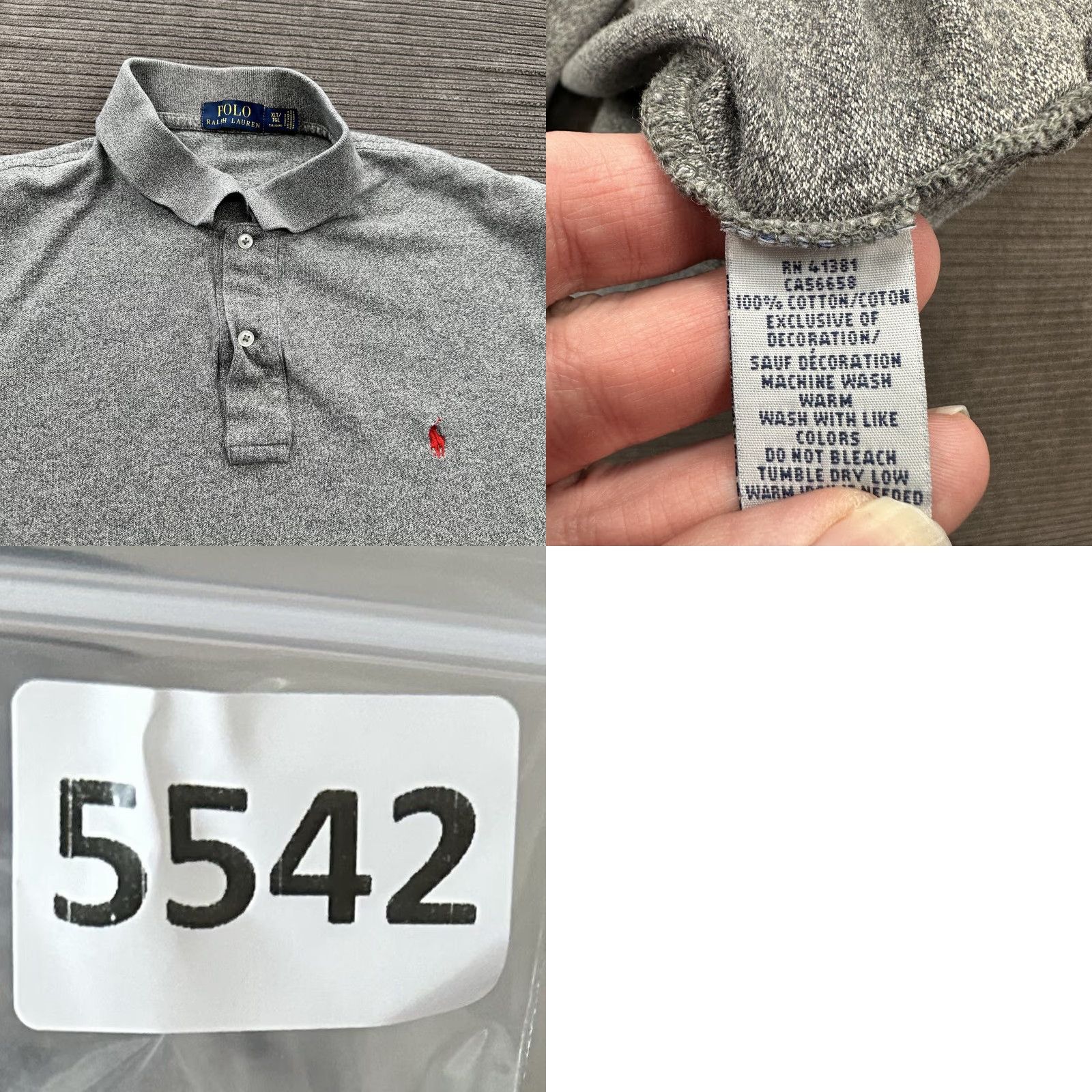 Ralph Lauren Polo Ralph Lauren Polo Shirt Men XL Tall Gray Cotton Golf Preppy American Classic Size US XL / EU 56 / 4 - 8 Thumbnail