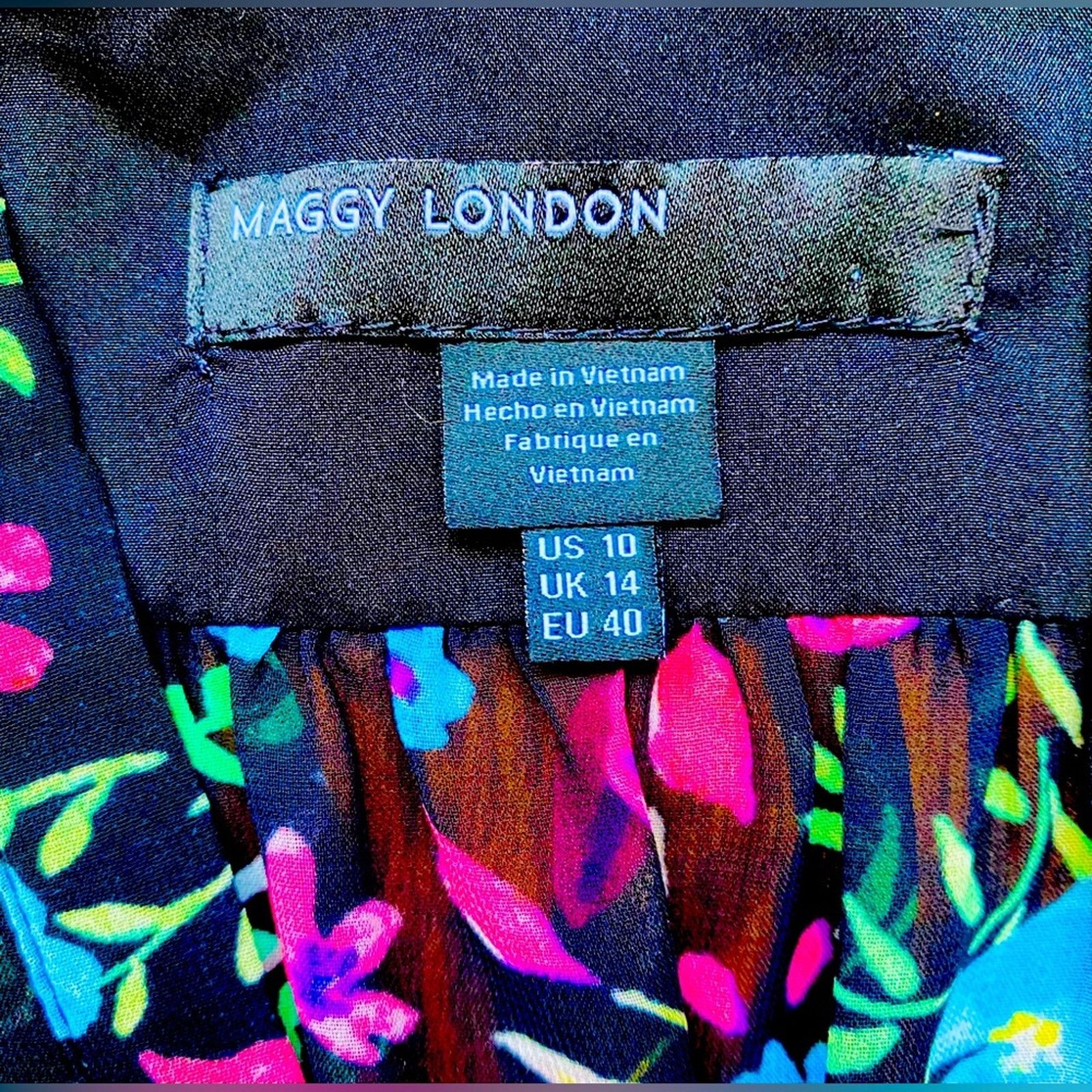 MAGGY LONDON MAGGY LONDON FLORAL MAXI DRESS Size L / US 10 / IT 46 - 6 Thumbnail