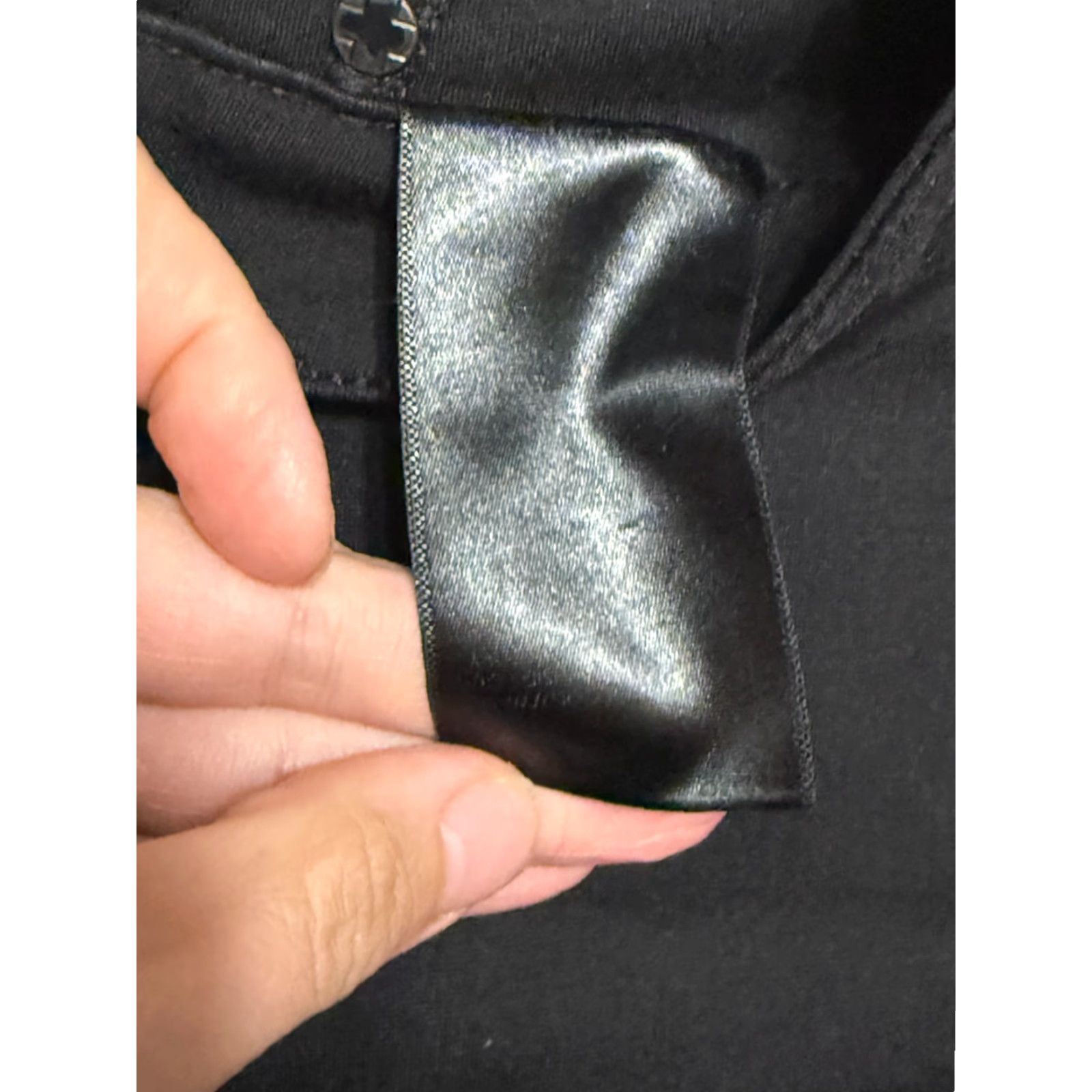 Vintage Liverpool Jeans Women's 4/27 Black Skinny Pockets 38" Length Size 26" / US 2 / IT 38 - 6 Thumbnail