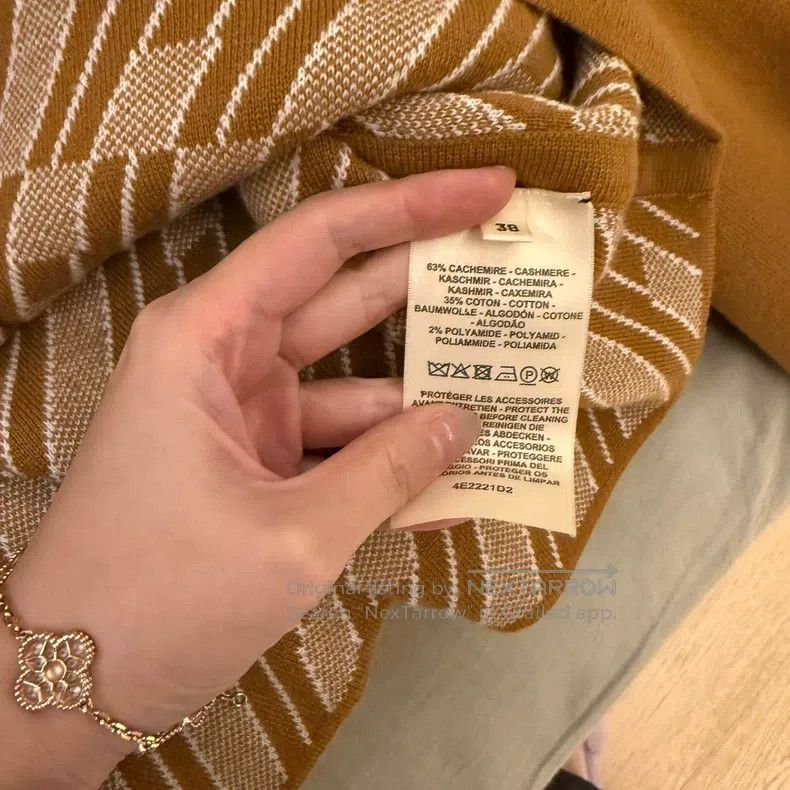 Hermes Hermes Double-sided cashmere knit coat in ginger yellow, r Size XS / US 0-2 / IT 36-38 - 3 Thumbnail